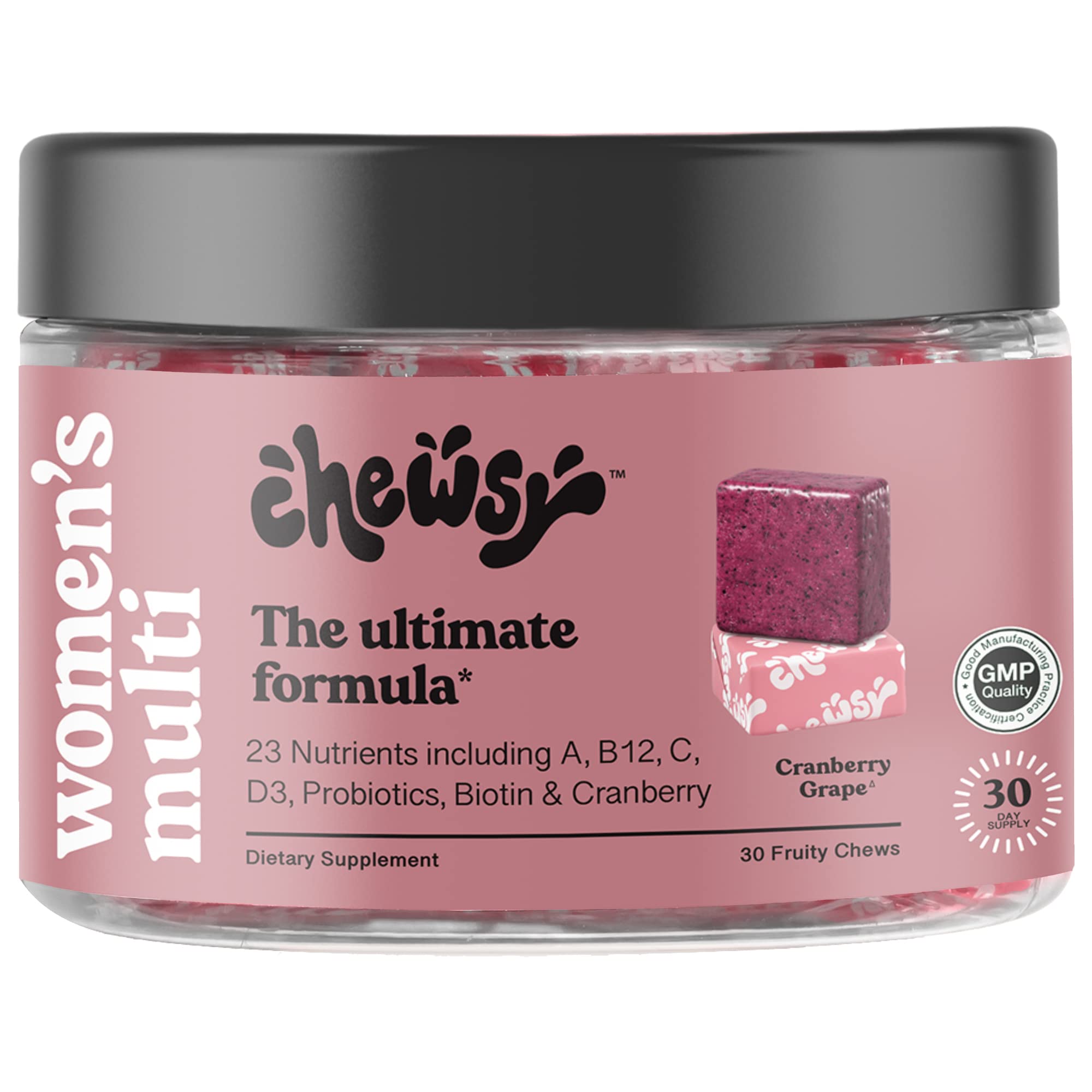Chewsy Women's Multivitamin Chews, Immune & Energy Support, Vitamins C, B12, A, D, E CHEWSY uk supplements