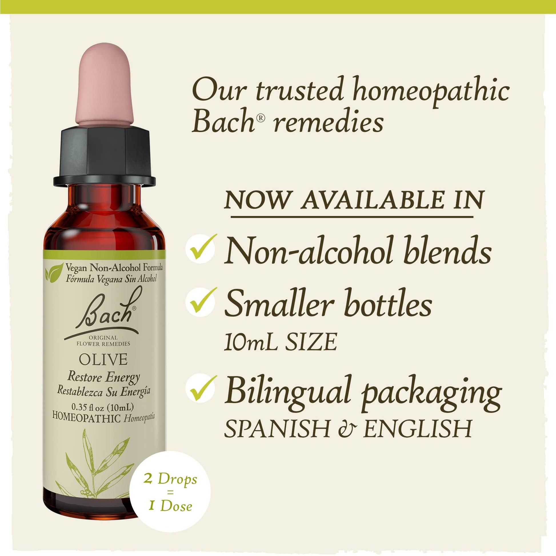 Bach Original Flower Remedies, Olive for Energy (Non-Alcohol Formula), Natural Homeopathic Flower Bach uk supplements