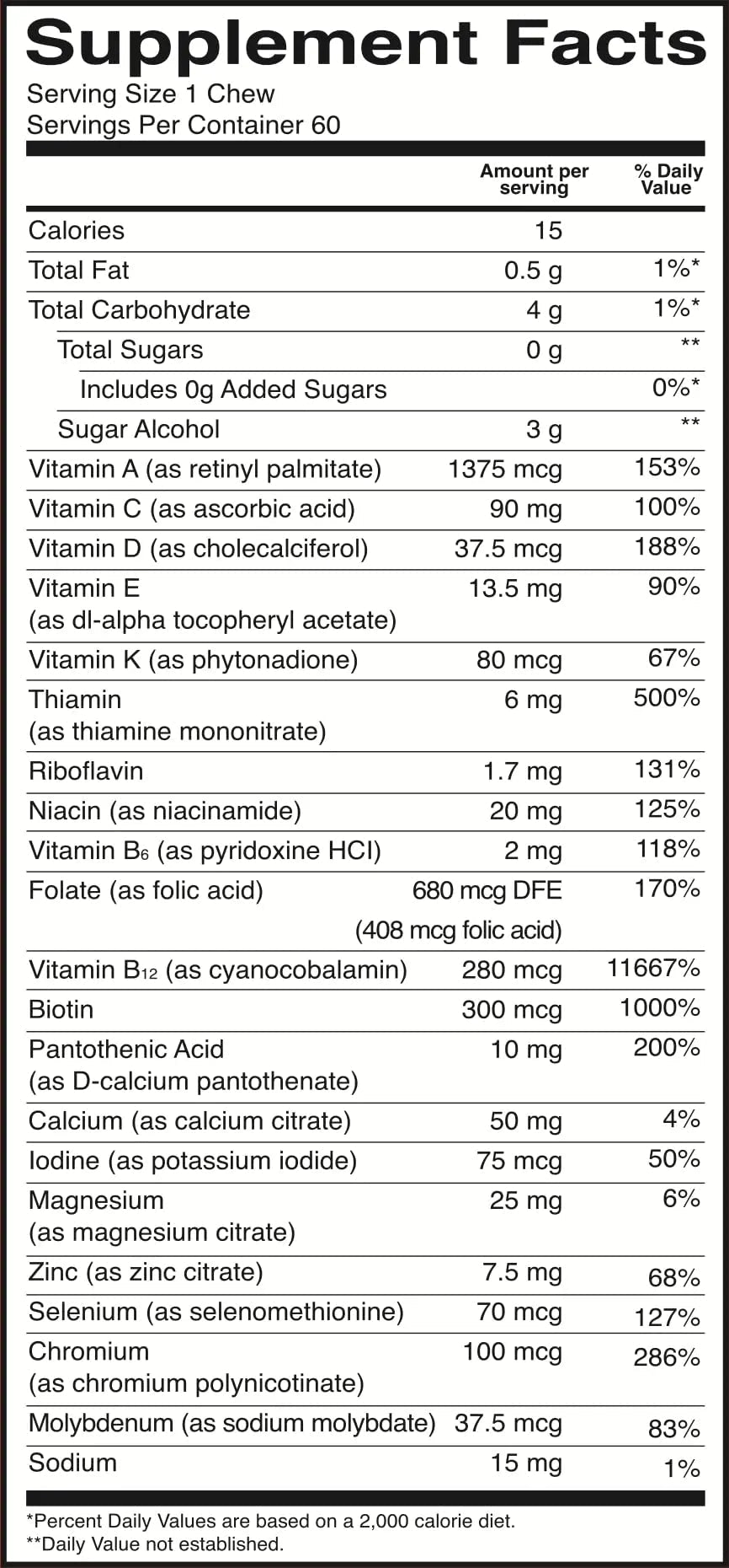 BariatricPal Iron-Free Multivitamin Soft Chew - Fruit Punch (60 Count) BariatricPal uk supplements