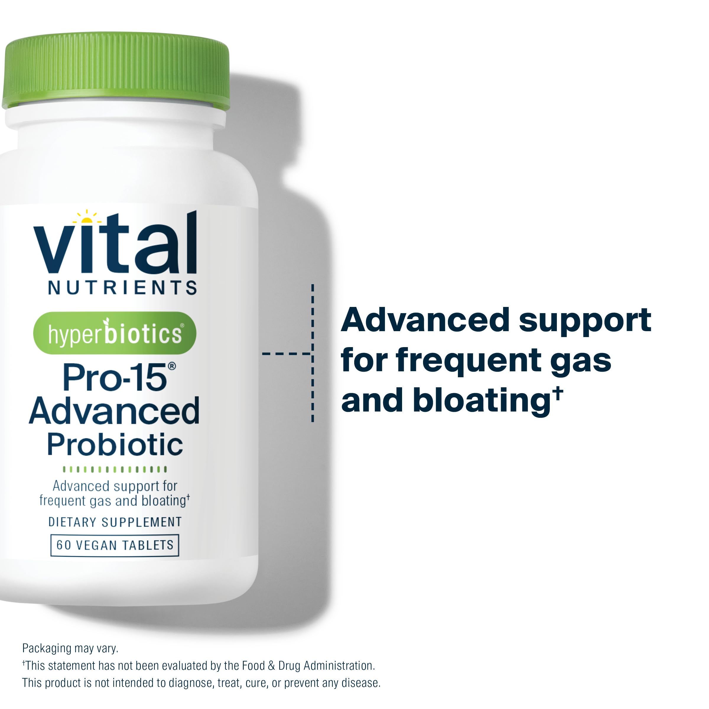 Hyperbiotics Vital Nutrients Pro-15 Advanced Probiotics for Women and Men | 15 Strains + Kiwifruit | Clinically Studied Daily Probiotics for Digestive Health, Gas, & Bloating | 60 Vegan Tablets Hyperbiotics uk supplements