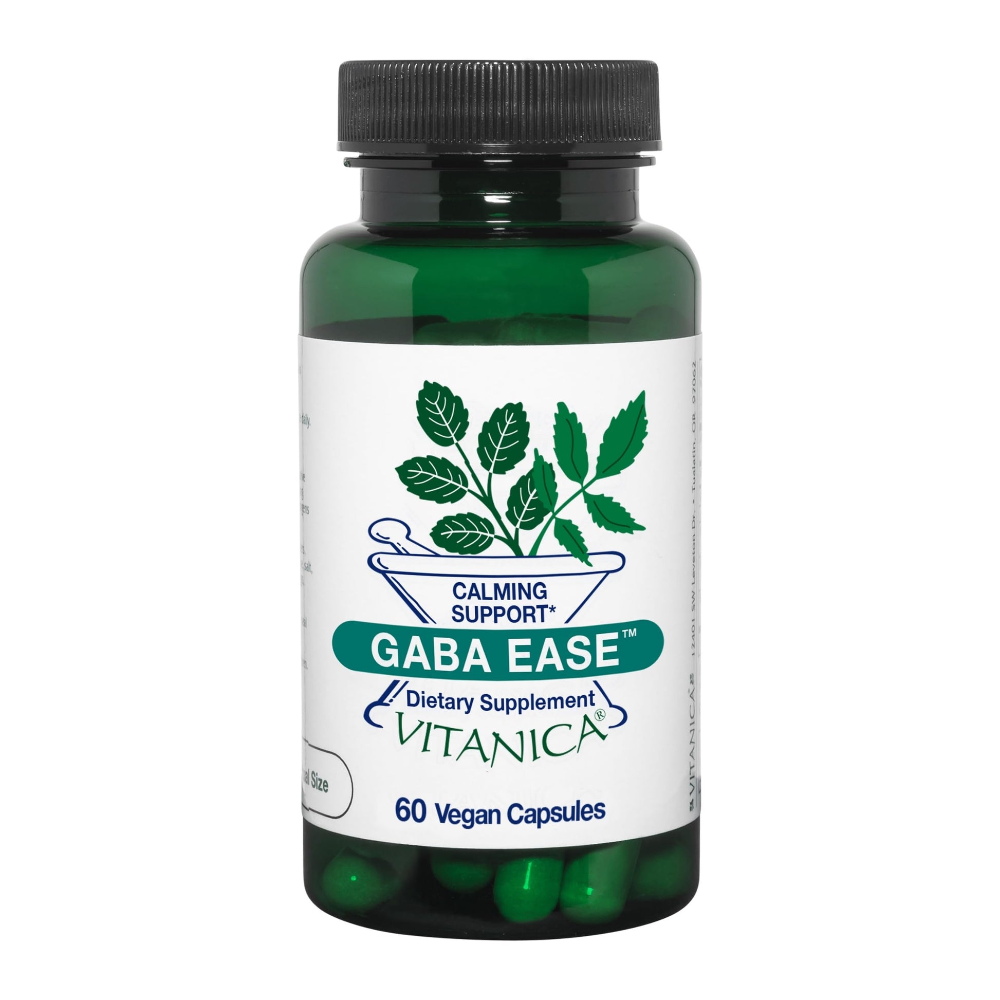 Vitanica, GABA Ease, Calming Support, Vegan, 60 Capsules Vitanica uk supplements