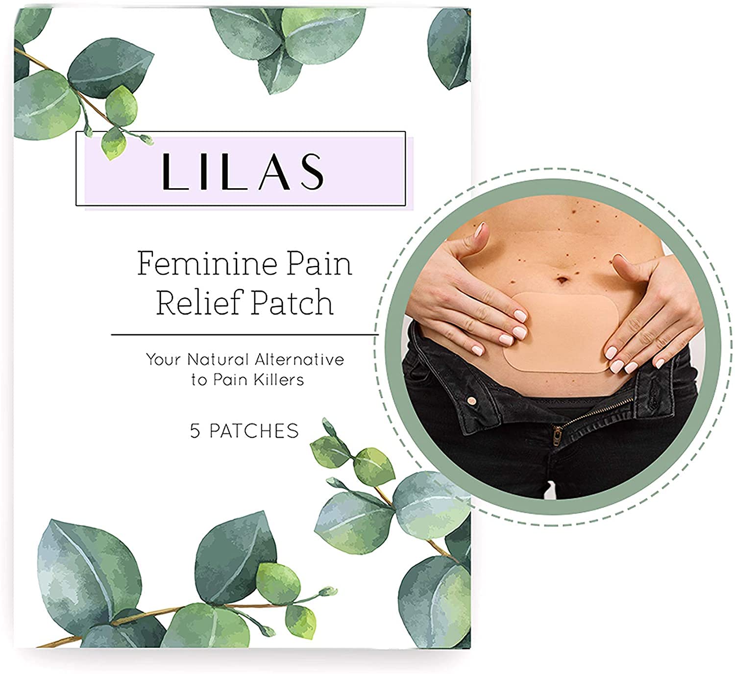 LILAS Period Cramps Pain Relief Patch - Pack of 5 LILAS uk supplements