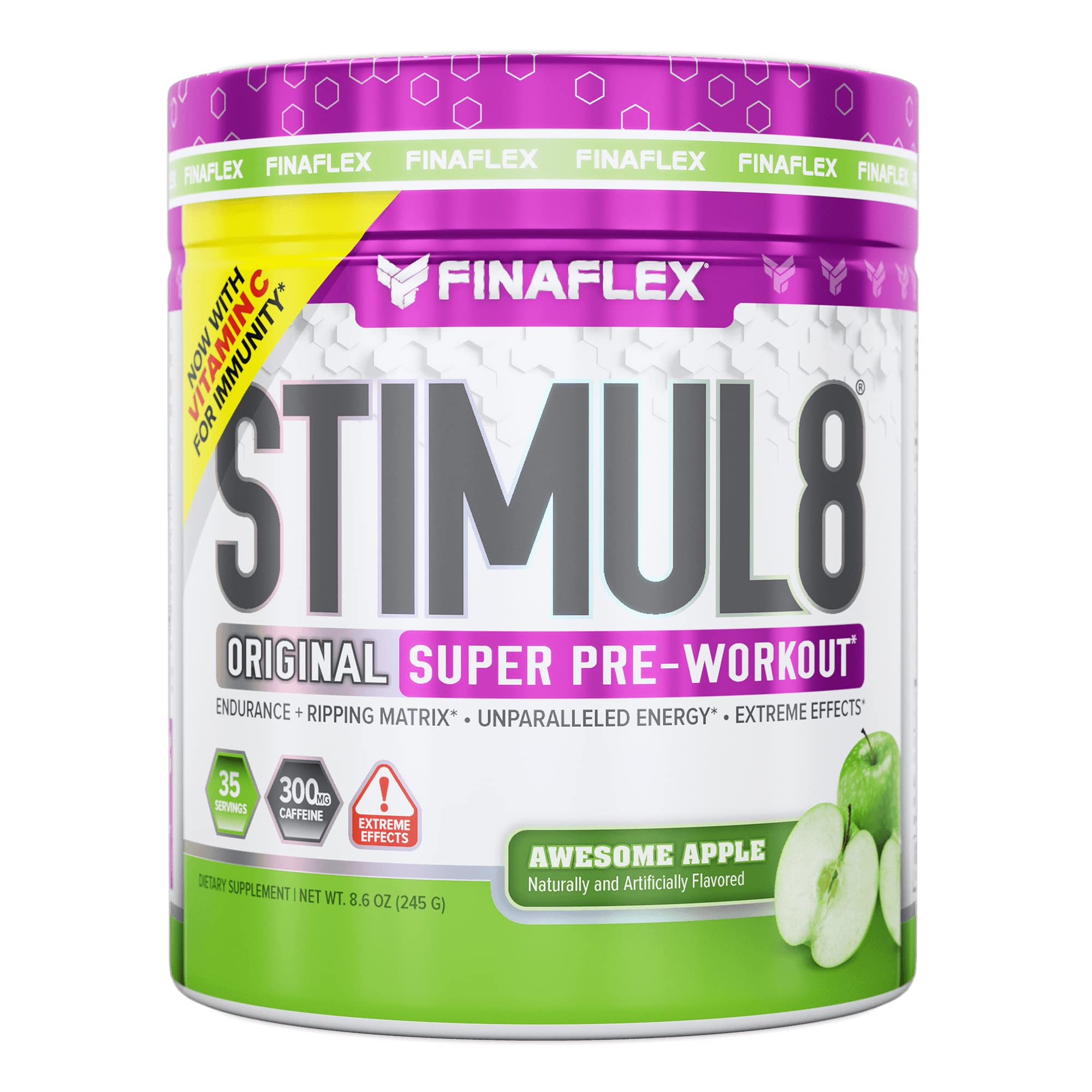 FINAFLEX STIMUL8 Original Super Pre-Workout, Awesome Apple - Energy, Strength FINAFLEX uk supplements