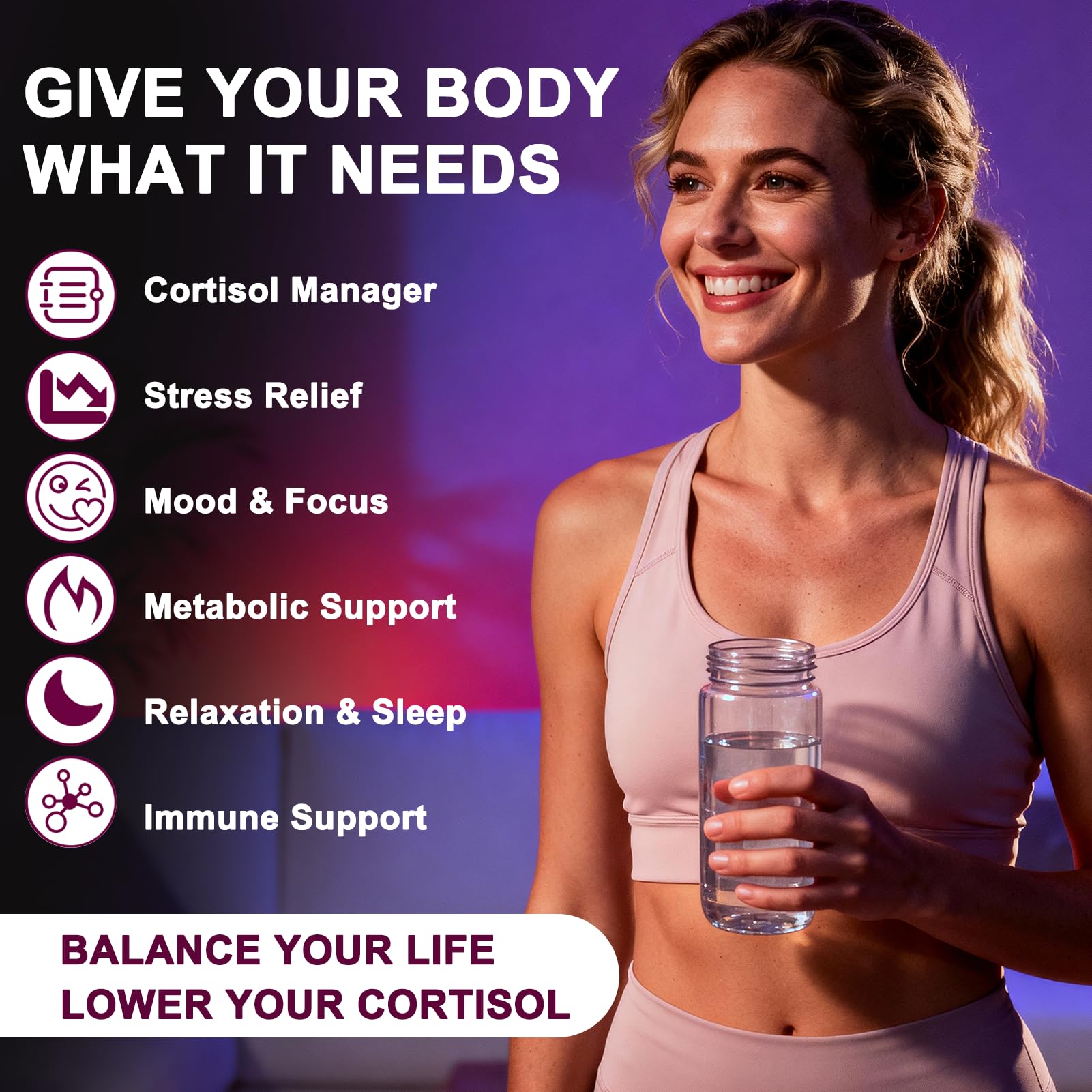 WellBloom Cortisol Reducer for Women & Men with Magnesium Glycinate, Ashwagandha, L-Theanine - Supports Stress Relief, Sleep & Heart Health, Nerves, Muscles - 2 Fl Oz WellBloom uk supplements