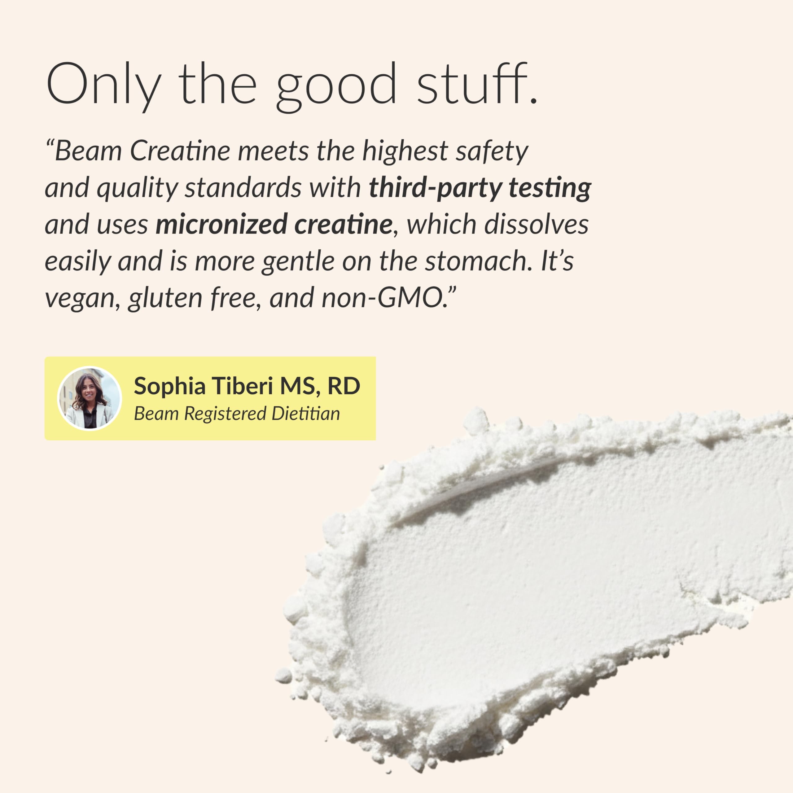 Beam Creatine Monohydrate Powder – 5g Micronized Creatine Monohydrate, Third Party Tested Creatine for Women & Men, Muscle Strength, Growth, Recovery & Cognitive Support, Unflavored, 60 Servings Beam uk supplements