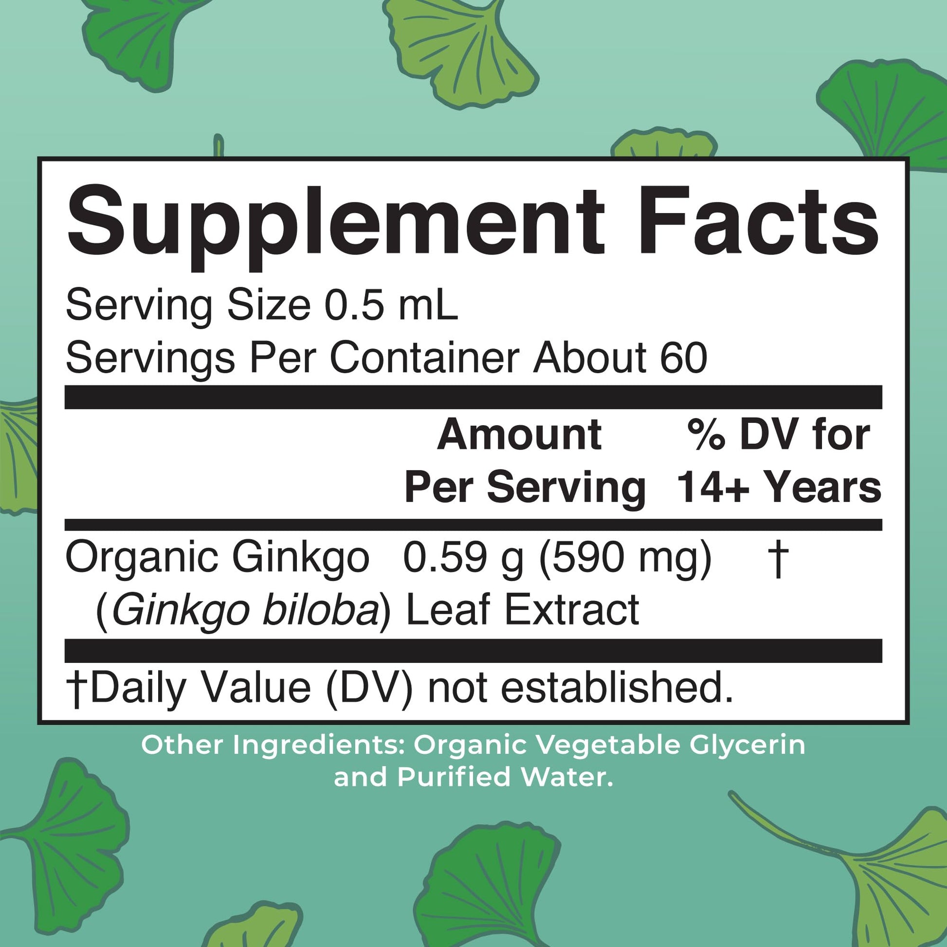 MaryRuth Organics Ginkgo Leaf Liquid Drops | Herbal Supplement | Nootropic | Circulatory System & Nervous System Health | USDA Organic | Non-GMO | Vegan | 60 Servings MARYRUTH'S uk supplements