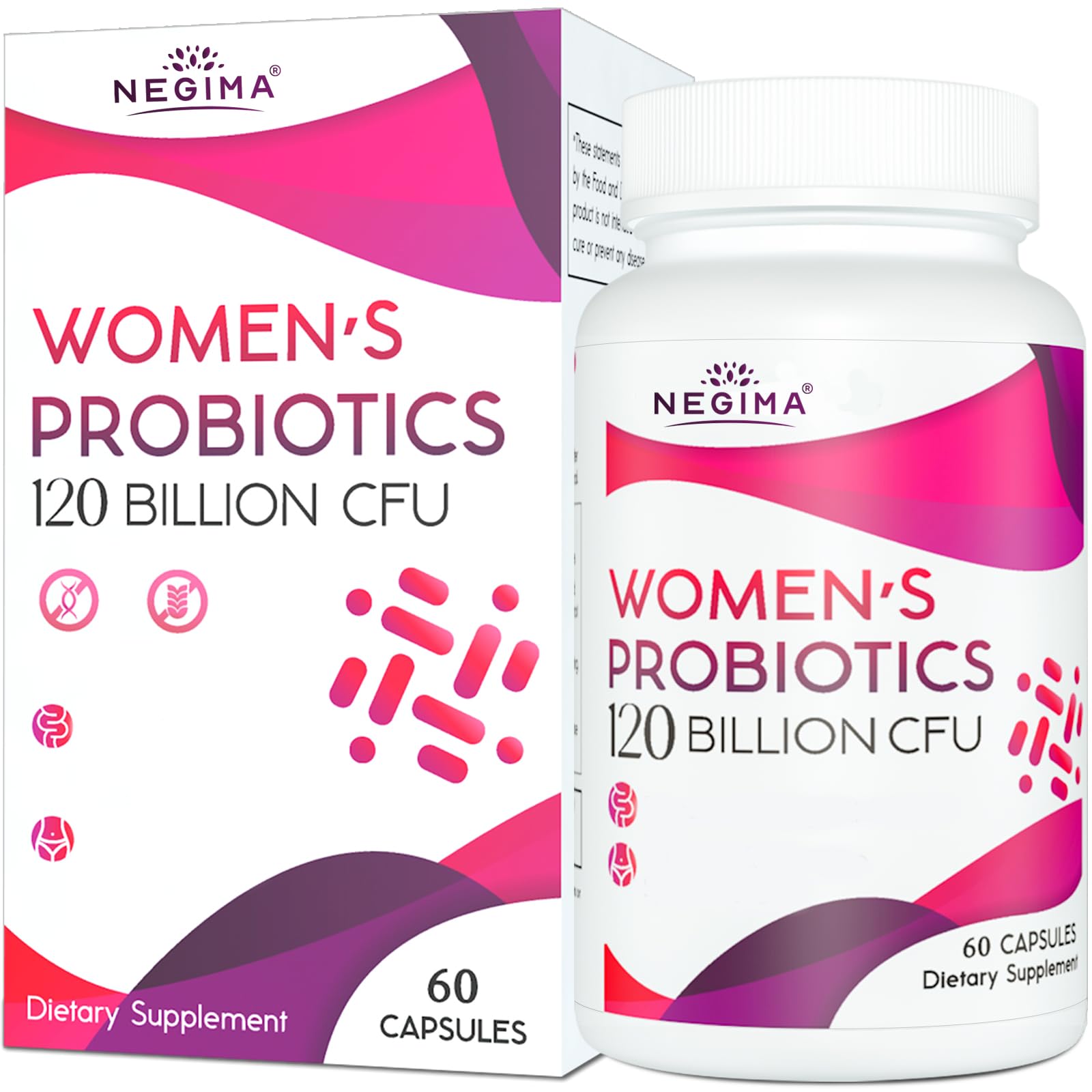 Negima Menopause Supplements for Women, 120 Billion CFUs Probiotics for Women, 13-in-1 Herbs & Botanicals Complex, for Menopause - 60 Caps Negima uk supplements