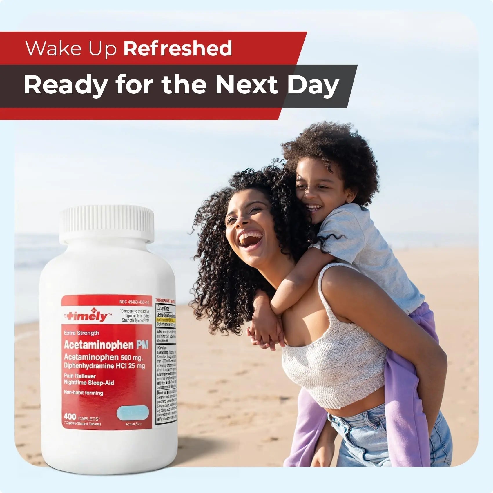 TIME-Cap Labs 400 Caplets Extra Strength Acetaminophen 500mg PM & Diphenhydramine HCl 25mg - PM Pain Reliever & Sleep Aid, Helps with Occasional Headaches & Minor Aches & Pains TIME-CAP LABS, INC. uk supplements
