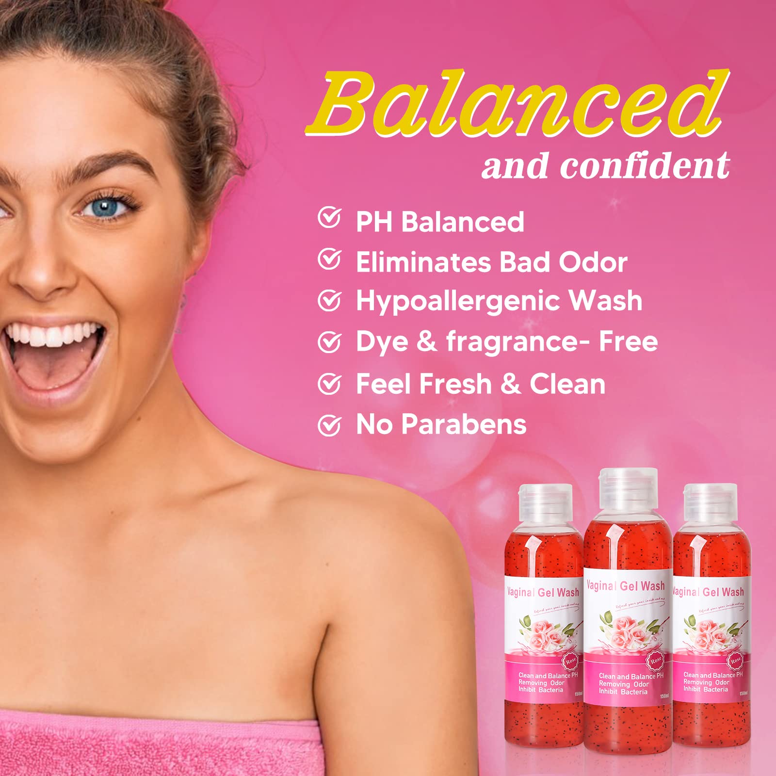 Feminine Wash & Yoni Oil & Yoni Soap Set for Women, Yoni Wash for Vaginal Ph Balance Remove Odor BASSI uk supplements