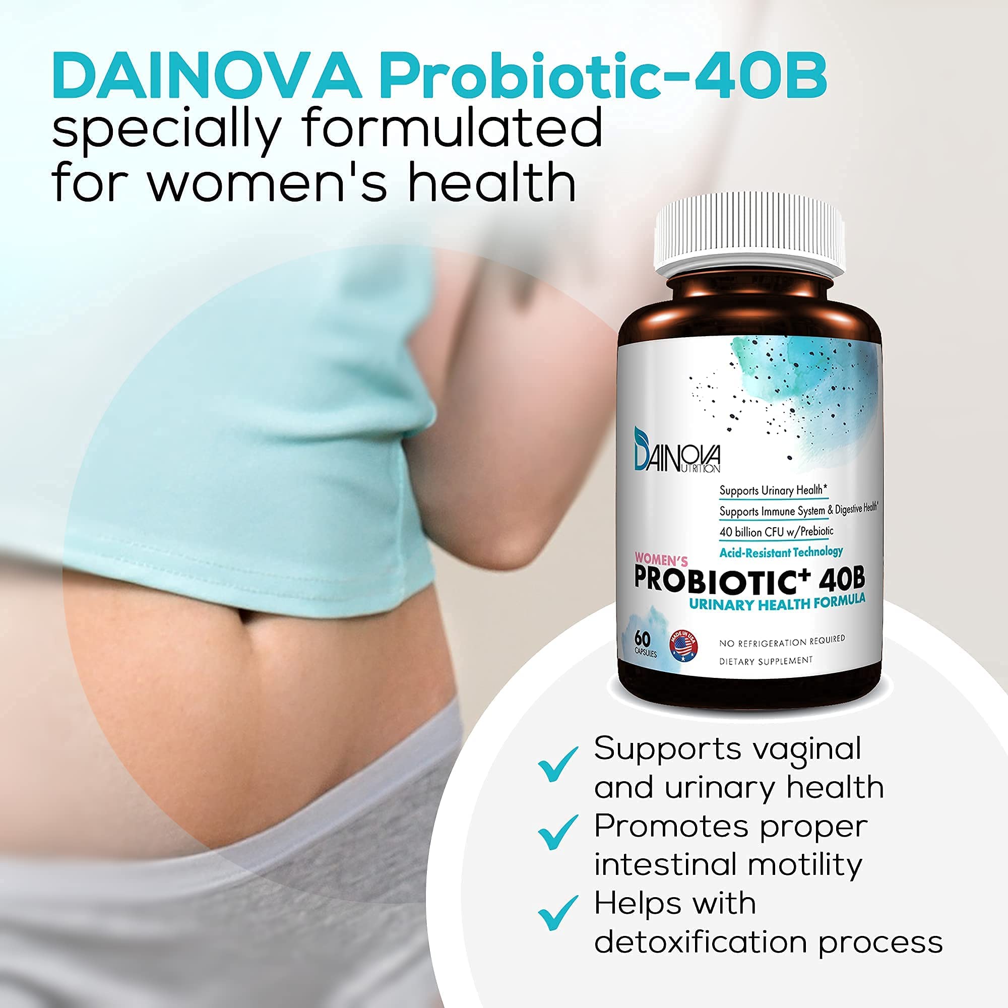 Dainova Nutrition D Mannose Capsules and Probiotics for Women Bundle I Urinary Tract Dainova Nutrition uk supplements