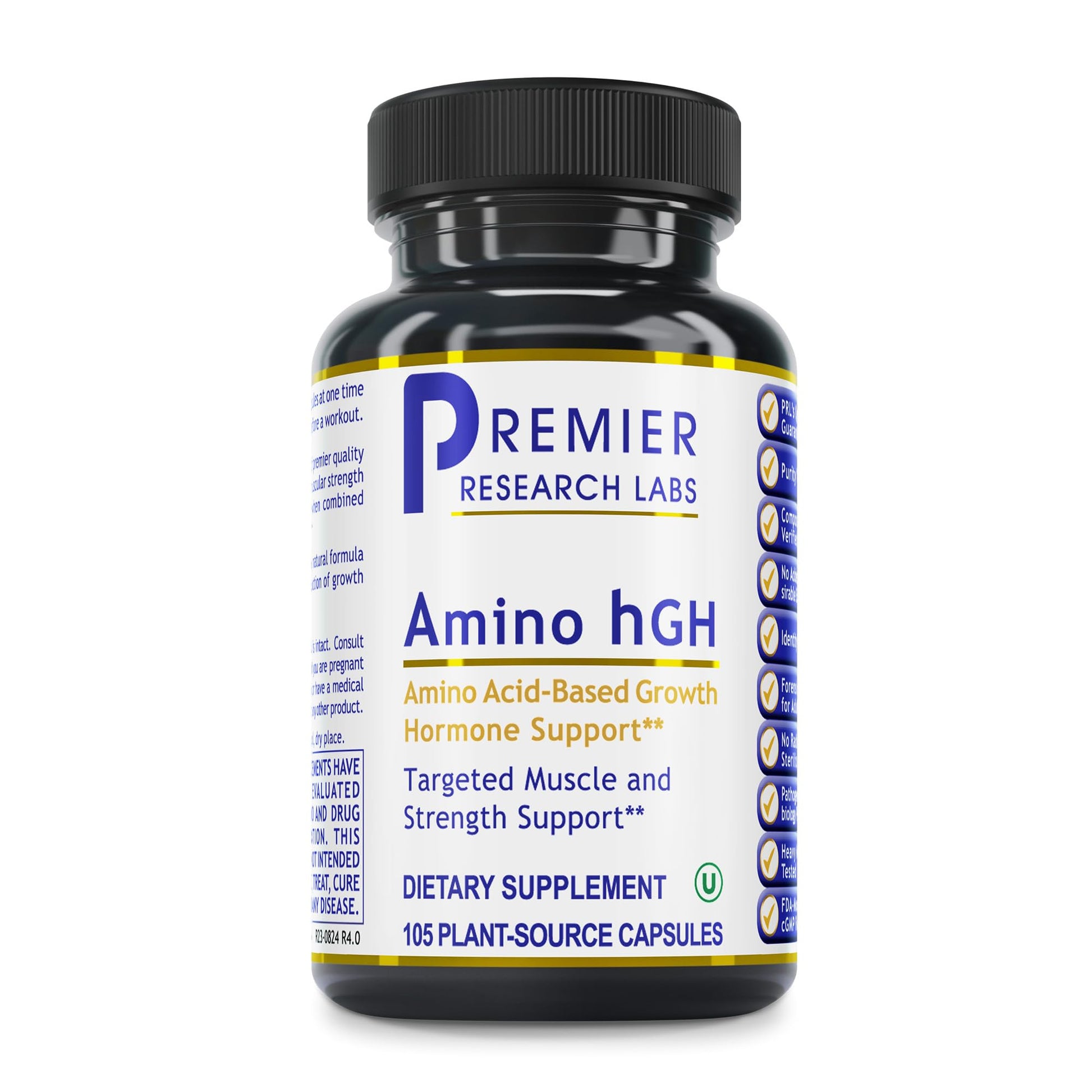 Premier Research Labs Amino HGH - HGH Supplements for Men, HGH Supplements for Women, Amino Acids, L-Arginine, L-Lysine, HGH Enhancer, Support Human Growth Hormone and Muscle Growth - 105 Capsules Premier Research Labs uk supplements