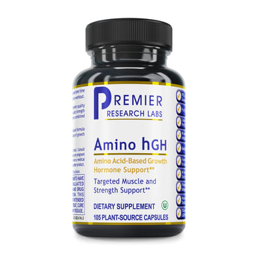 Premier Research Labs Amino HGH - HGH Supplements for Men, HGH Supplements for Women, Amino Acids, L-Arginine, L-Lysine, HGH Enhancer, Support Human Growth Hormone and Muscle Growth - 105 Capsules Premier Research Labs uk supplements