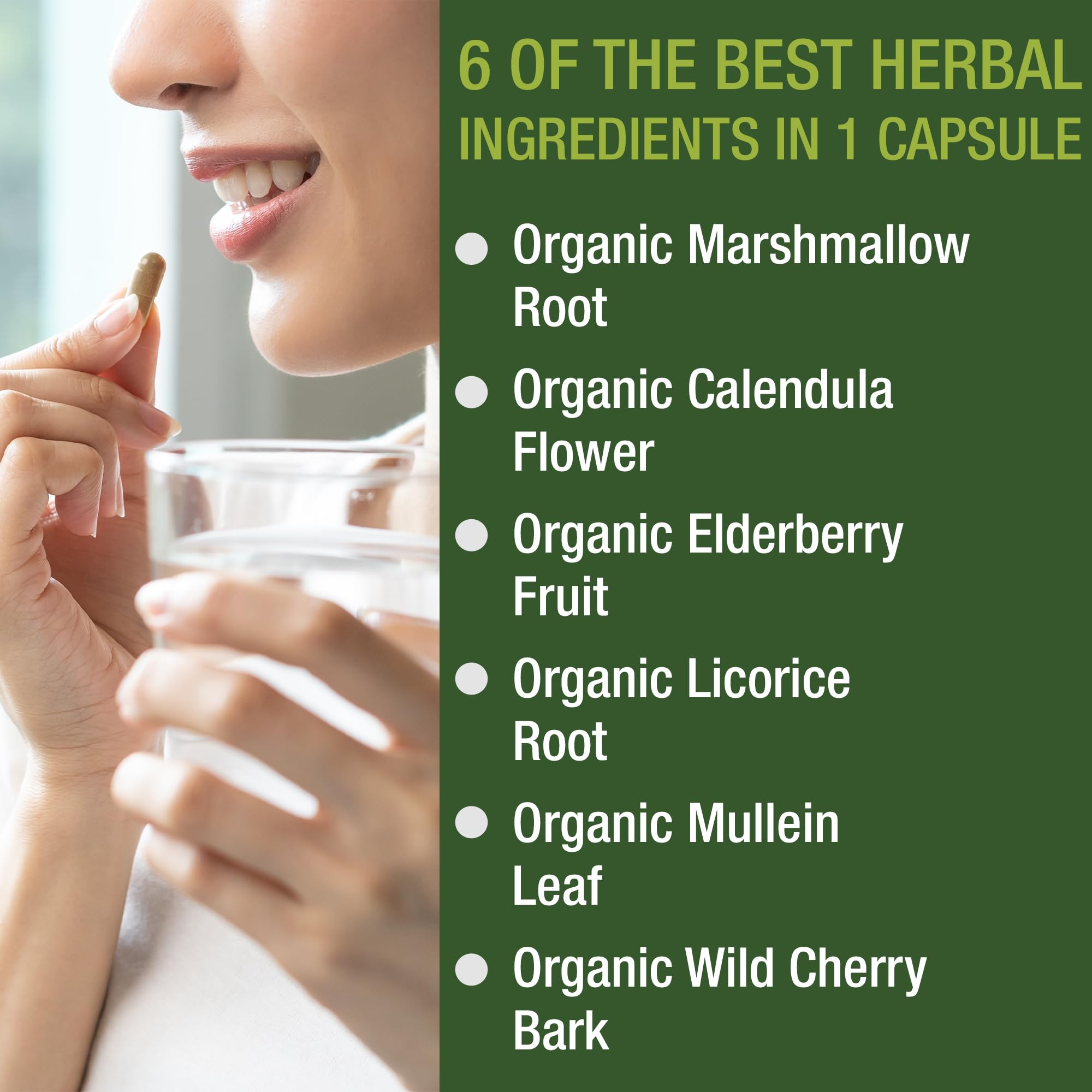 USDA Organic Lung Detox for Smokers and Non Smokers with 6 Top Ingredients. Mullein Leaf, Marshmallow Root, Calendula. Lungs Cleanse for Better Respiratory Health. Lung Support Capsules Supplement Peak Performance uk supplements