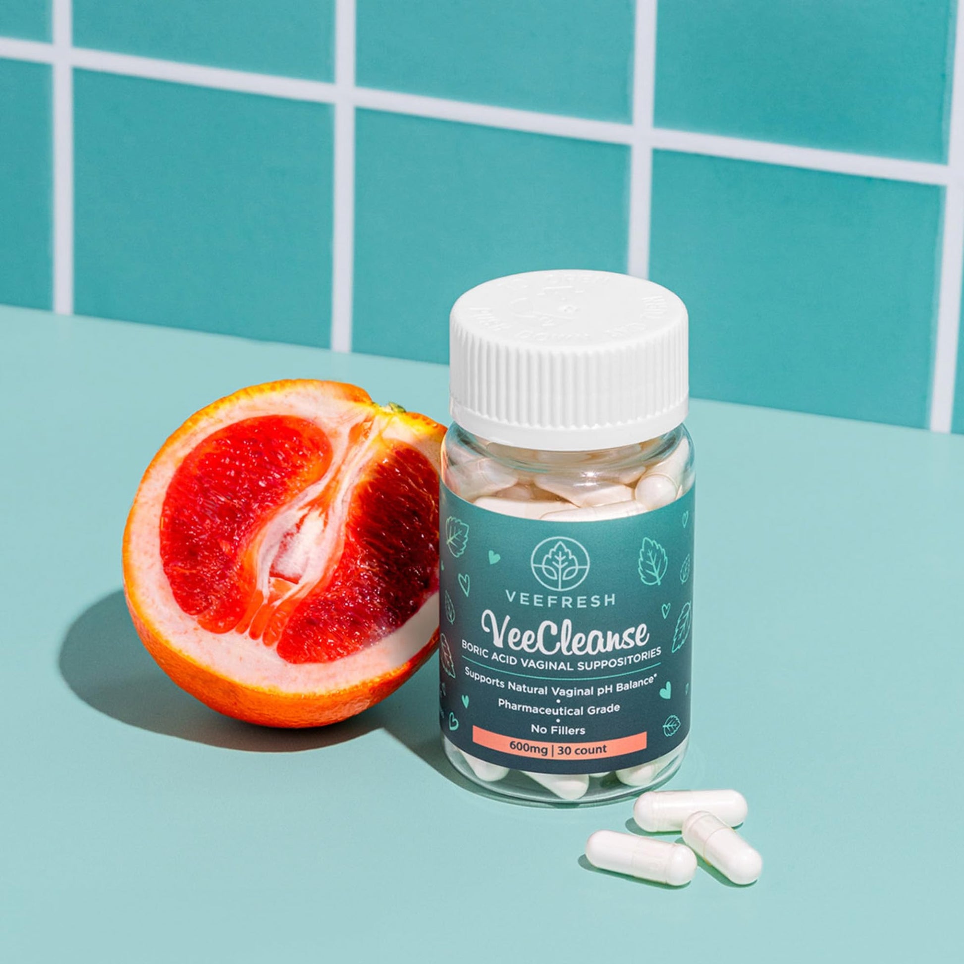 VeeFresh - VeeCleanse Boric Acid Vaginal Suppositories - Vaginal pH Balance Suppositories - Vaginal Odor Control - Feel Fresh, Feminine and Confident VeeFresh uk supplements