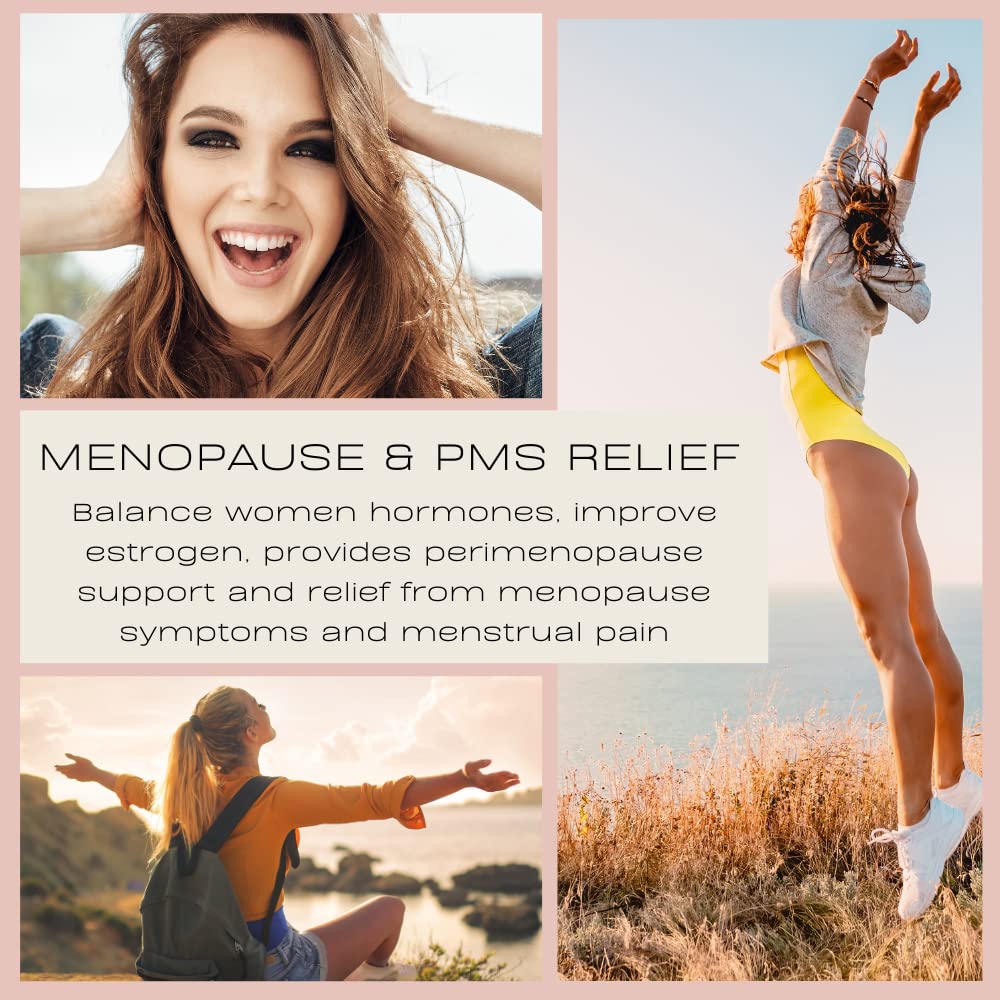 Hormone Balance for Women – Natural Female Energy & Mood Pills – Hot Flashes Menopause Relief Supplement with Vitex Chasteberry, Dong Quai, Maca Root Powder, Ginseng – 90 Veggie Capsules Herbal-avRay uk supplements