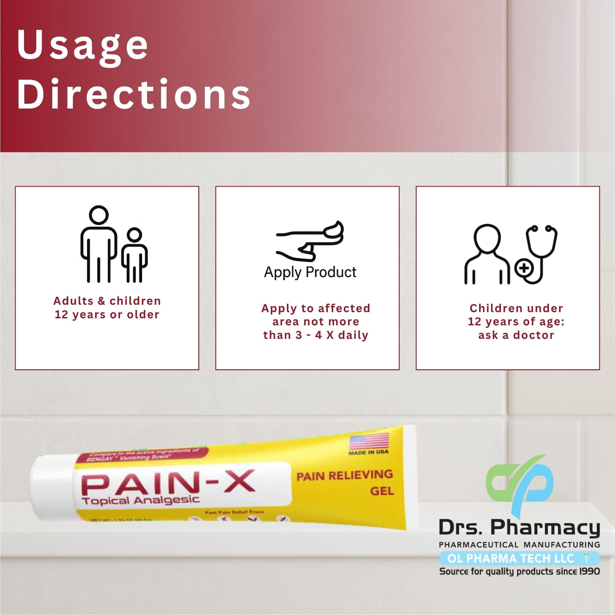 Drs. Pharmacy Pain-X Menthol Cream – Targeted Muscle & Joint Relief – 1.75 oz, Made in USA Drs. Pharmacy uk supplements