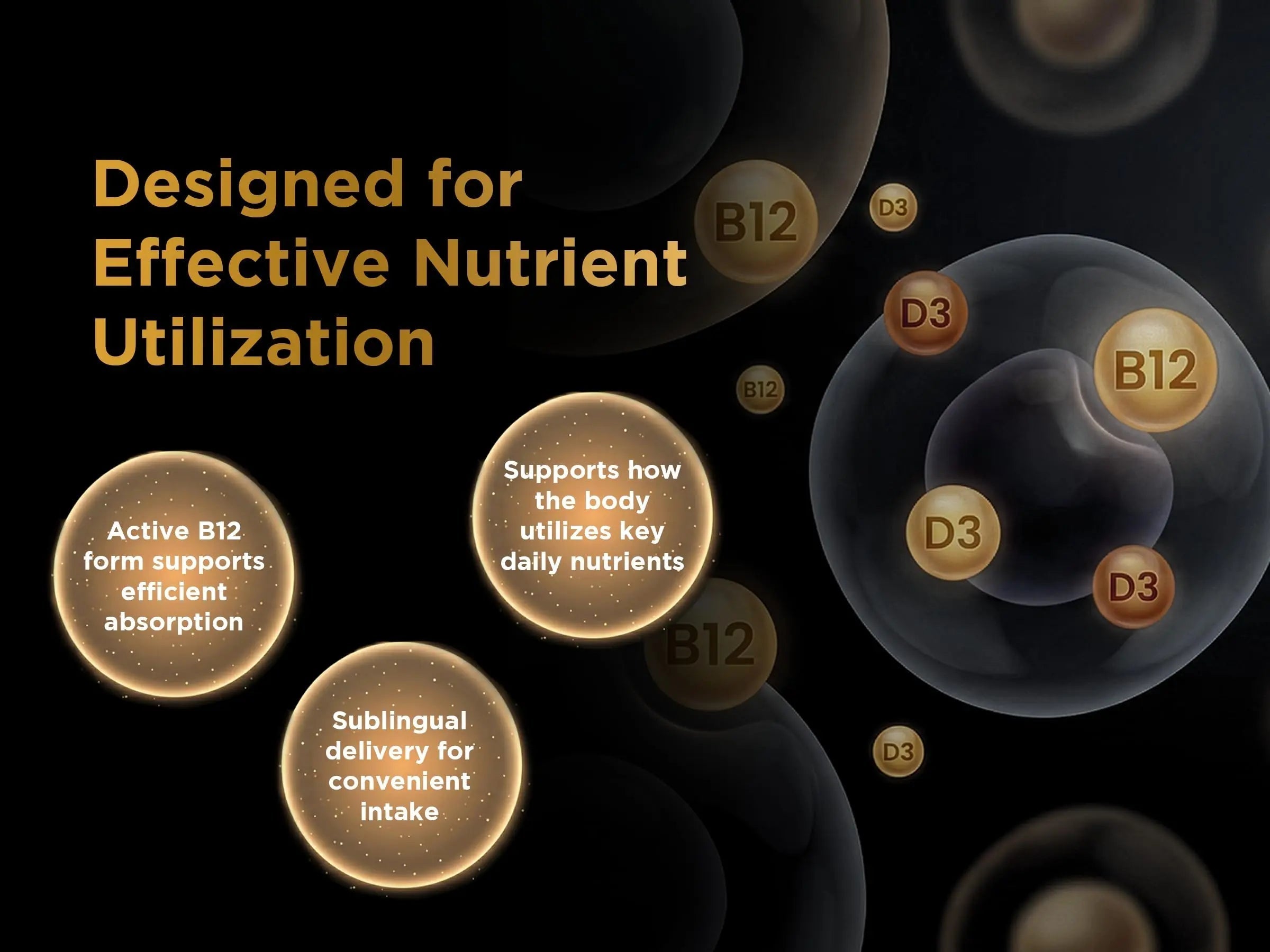 Nutri Apex Vitamin B12 & D3 Sublingual Tablets - 2500 mcg B12 & 125 mcg (5000 IU) D3 - Highly Bioavailable for Energy, Mood & Bone Health - Lab-Tested Nutri Apex uk supplements