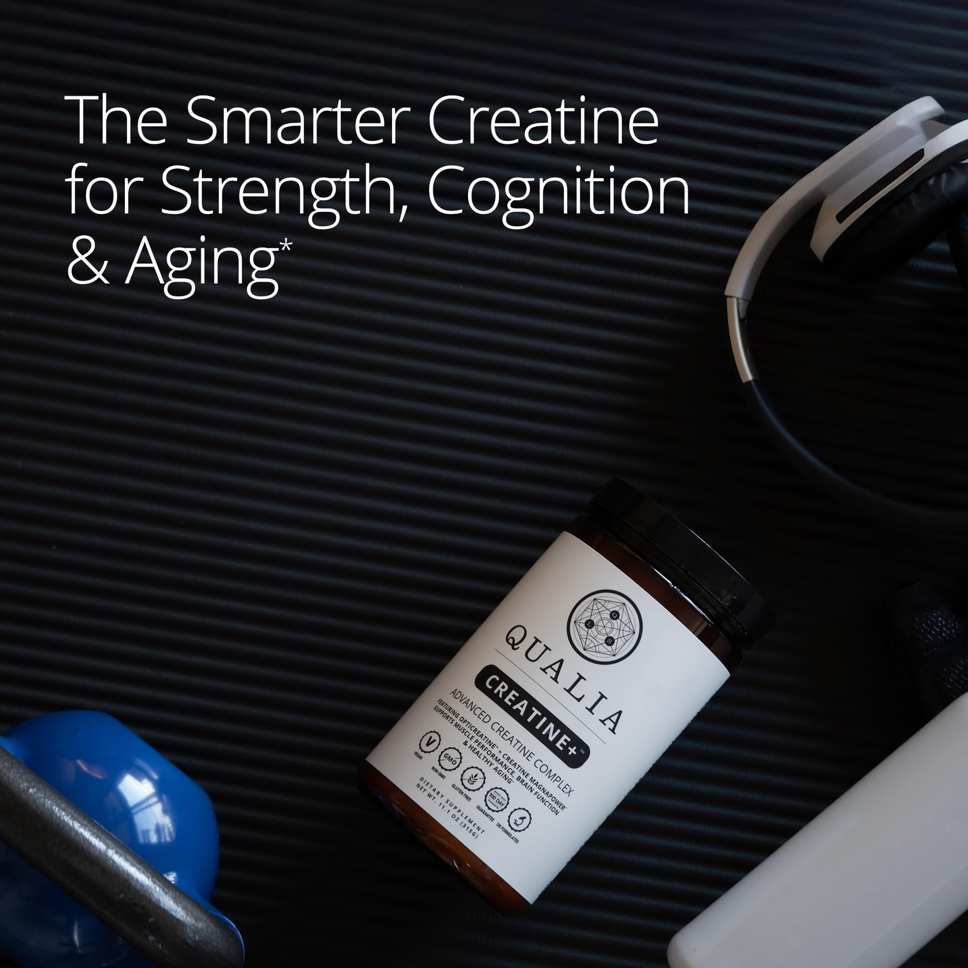 Qualia Creatine | Advanced Creatine Complex | 2 Sources + Magnesium | Optimized Absorption | Muscle Performance, Brain Function, & Healthy Aging QUALIA LIFE SCIENCES uk supplements