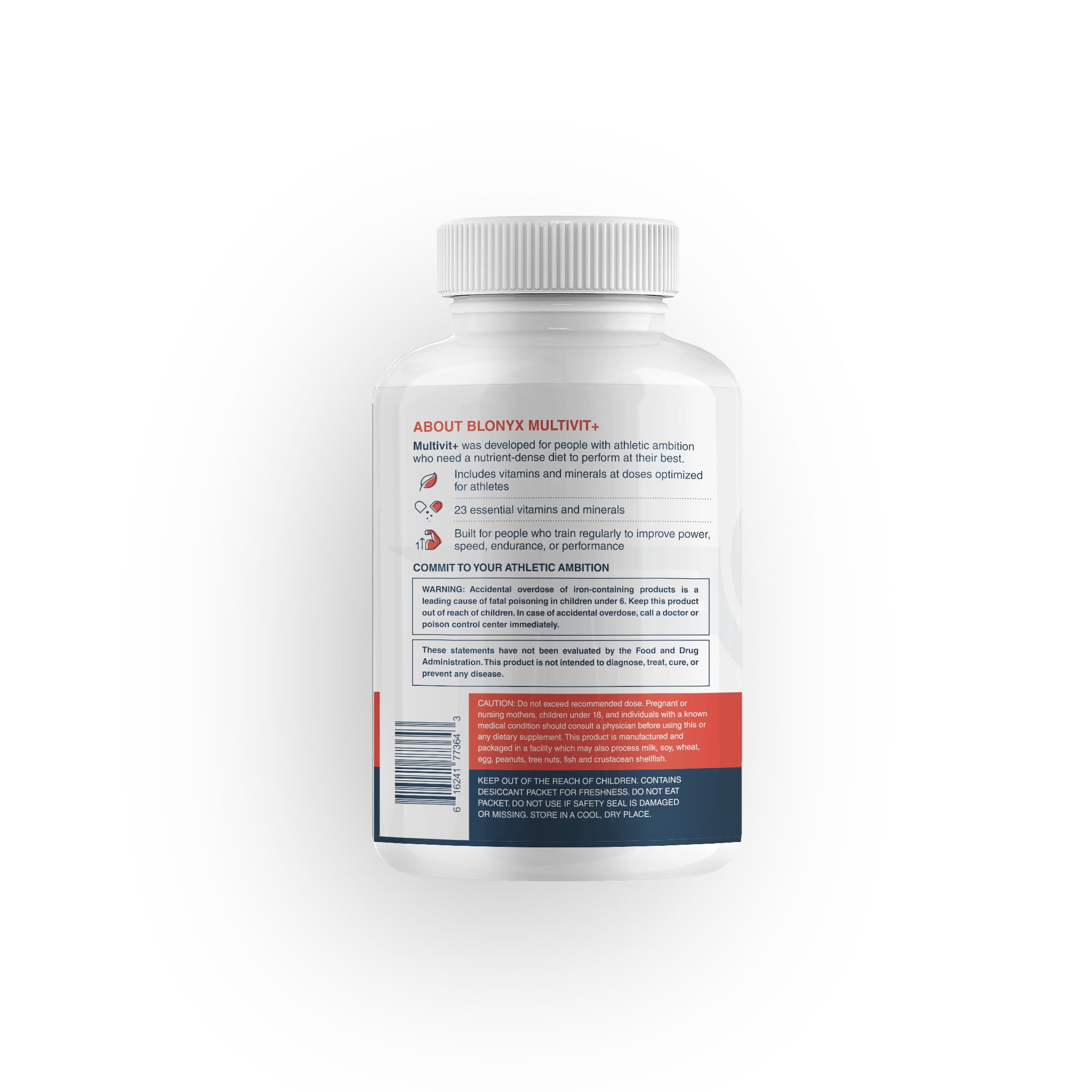 Blonyx Multivit+ Athlete's Multivitamin - Whole Food-Sourced Nutrients, Supports Performance & Muscle Health, 90 Day Supply Blonyx uk supplements