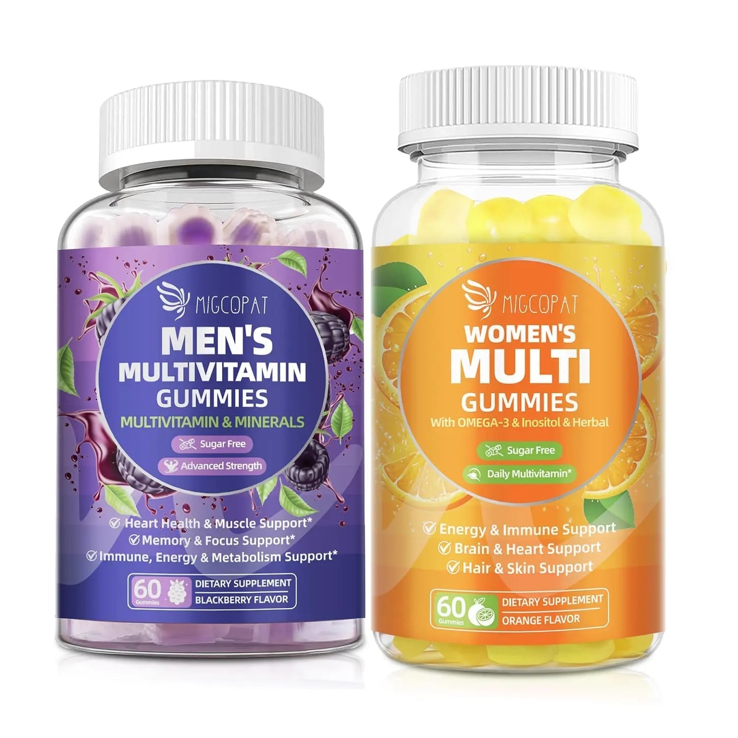 Migcopat Men & Women Multivitamin Gummies Buddles - Power Couple Nutrition Pack Migcopat uk supplements
