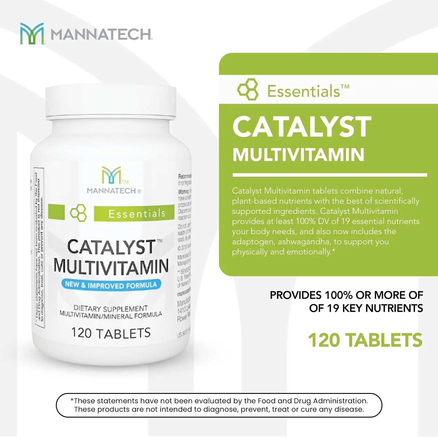 Mannatech Catalyst Multivitamin 120 Tablets, Maximize Your Multivitamin. Provides Antioxidants Vitamin A, Vitamin C, and Vitamin E Mannatech uk supplements