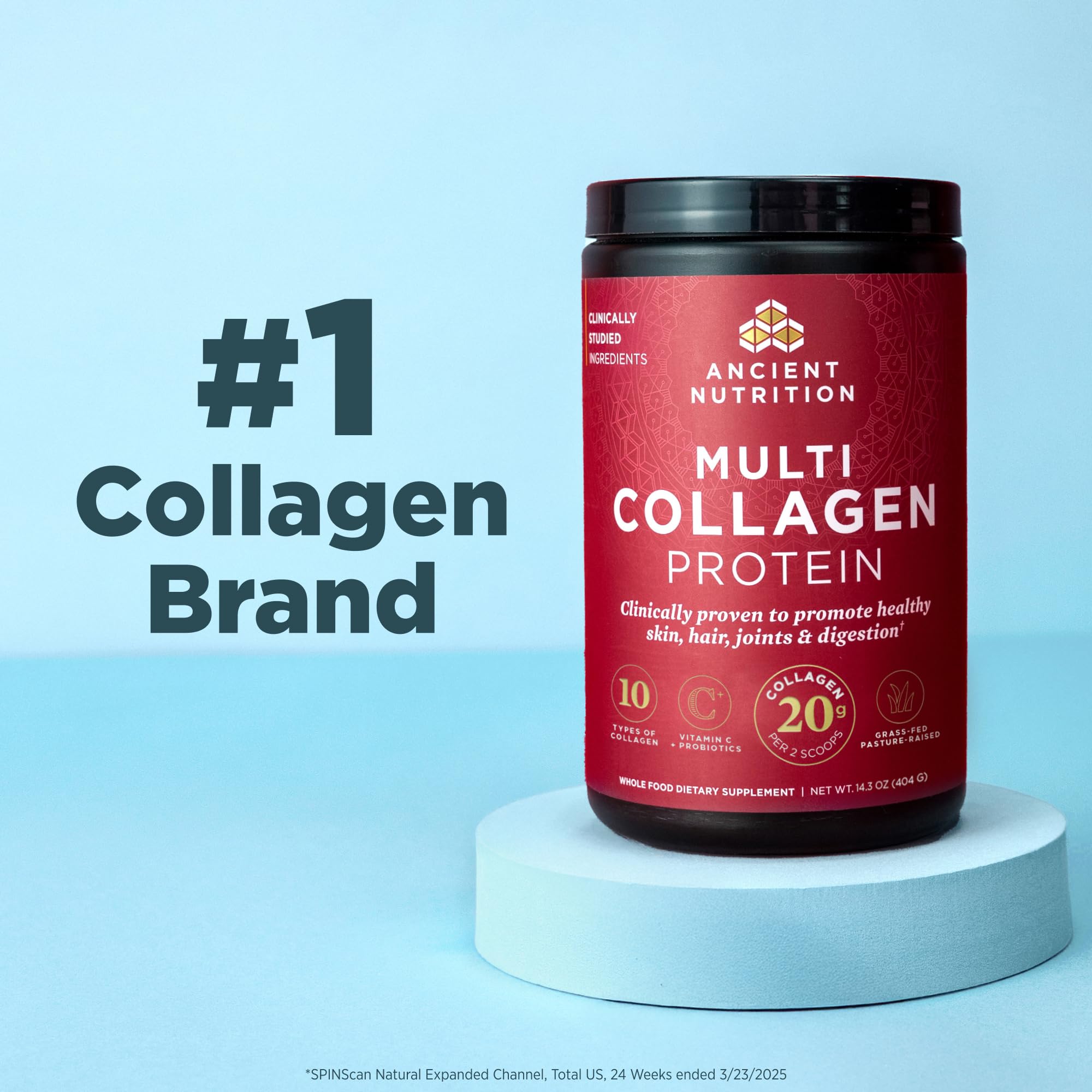 Ancient Nutrition Hydrolyzed Collagen Peptides Powder with Probiotics, Chocolate Multi Collagen Protein for Women and Men with Vitamin C, 40 Servings, Supports Skin and Nails, Gut Health, 16.65oz Ancient Nutrition uk supplements
