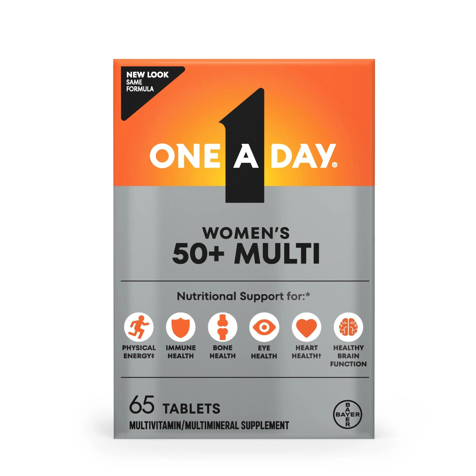 One A Day Multivitamin for Women 50 and Over Tablets, Womens Multivitamin 50 plus with Vitamins D, C, E, Zinc & Biotin, Daily Vitamins for Woman 50+, 65 Ct ONE A DAY uk supplements