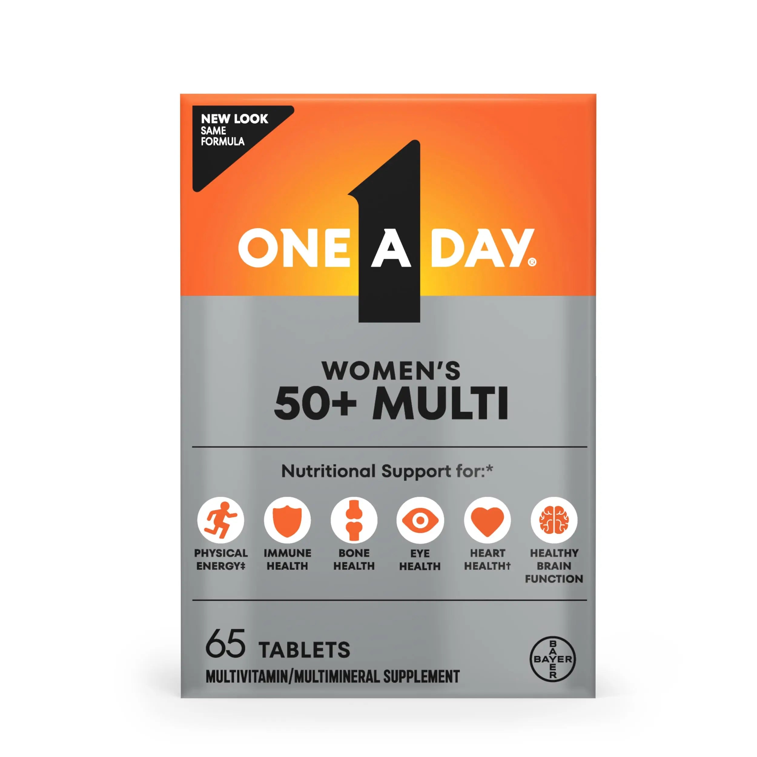 One A Day Multivitamin for Women 50 and Over Tablets, Womens Multivitamin 50 plus with Vitamins D, C, E, Zinc & Biotin, Daily Vitamins for Woman 50+, 65 Ct ONE A DAY uk supplements