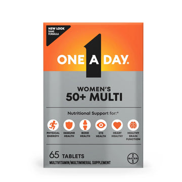 One A Day Multivitamin for Women 50 and Over Tablets, Womens Multivitamin 50 plus with Vitamins D, C, E, Zinc & Biotin, Daily Vitamins for Woman 50+, 65 Ct ONE A DAY uk supplements