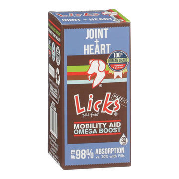 Licks Pill-Free Dog Joint and Heart - Glucosamine & Omega 3 Fish Oil Supplement for Dogs - Inflammation Supplements for Joint Support - Gel Packets - 30 Use Licks Pill Free uk supplements