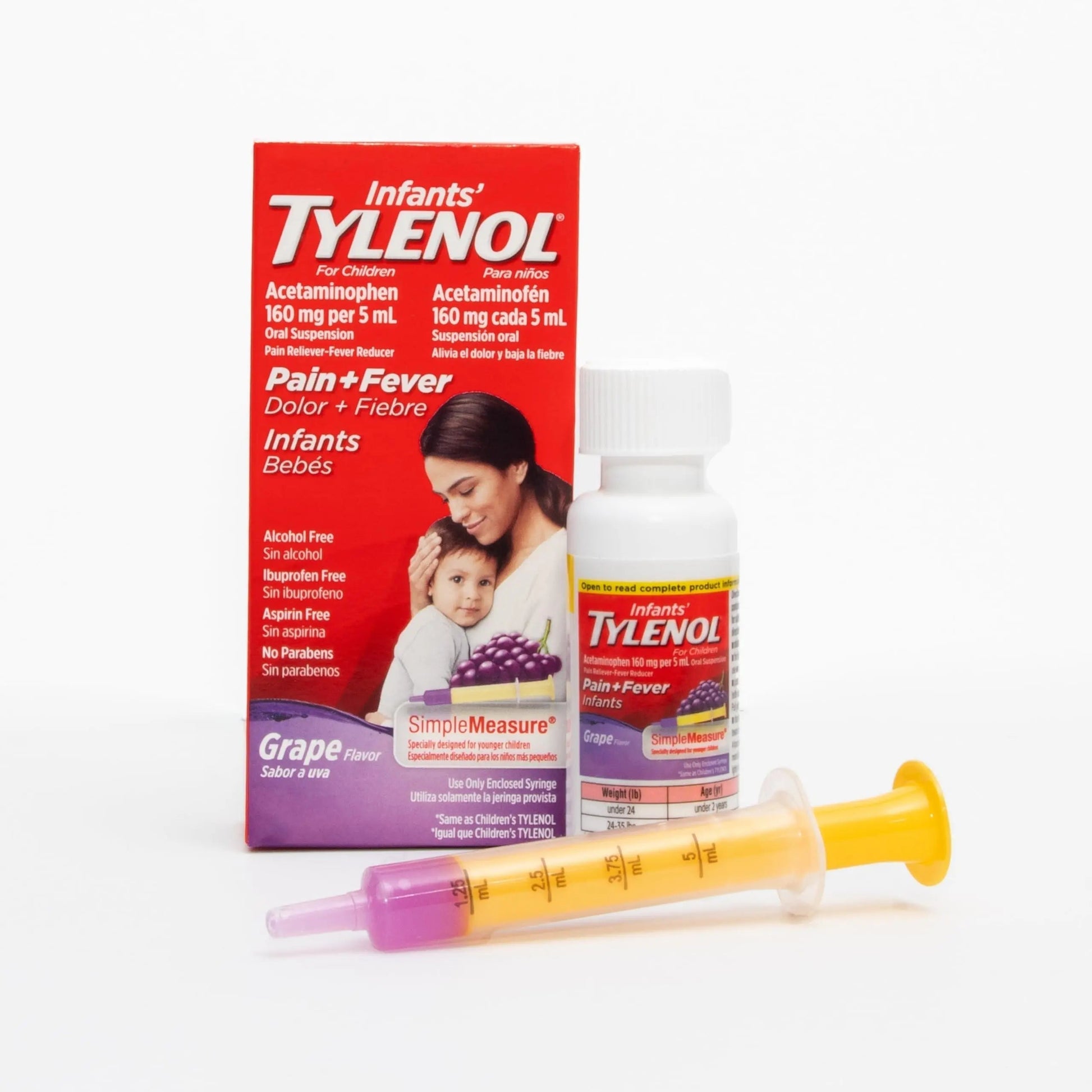 Infants' Tylenol Oral Suspension Liquid Medicine with Acetaminophen, Baby Fever Reducer & Pain Reliever for Minor Aches & Pains, Sore Throat, Headache & Toothache, Grape Flavor, 1 fl. oz Tylenol uk supplements