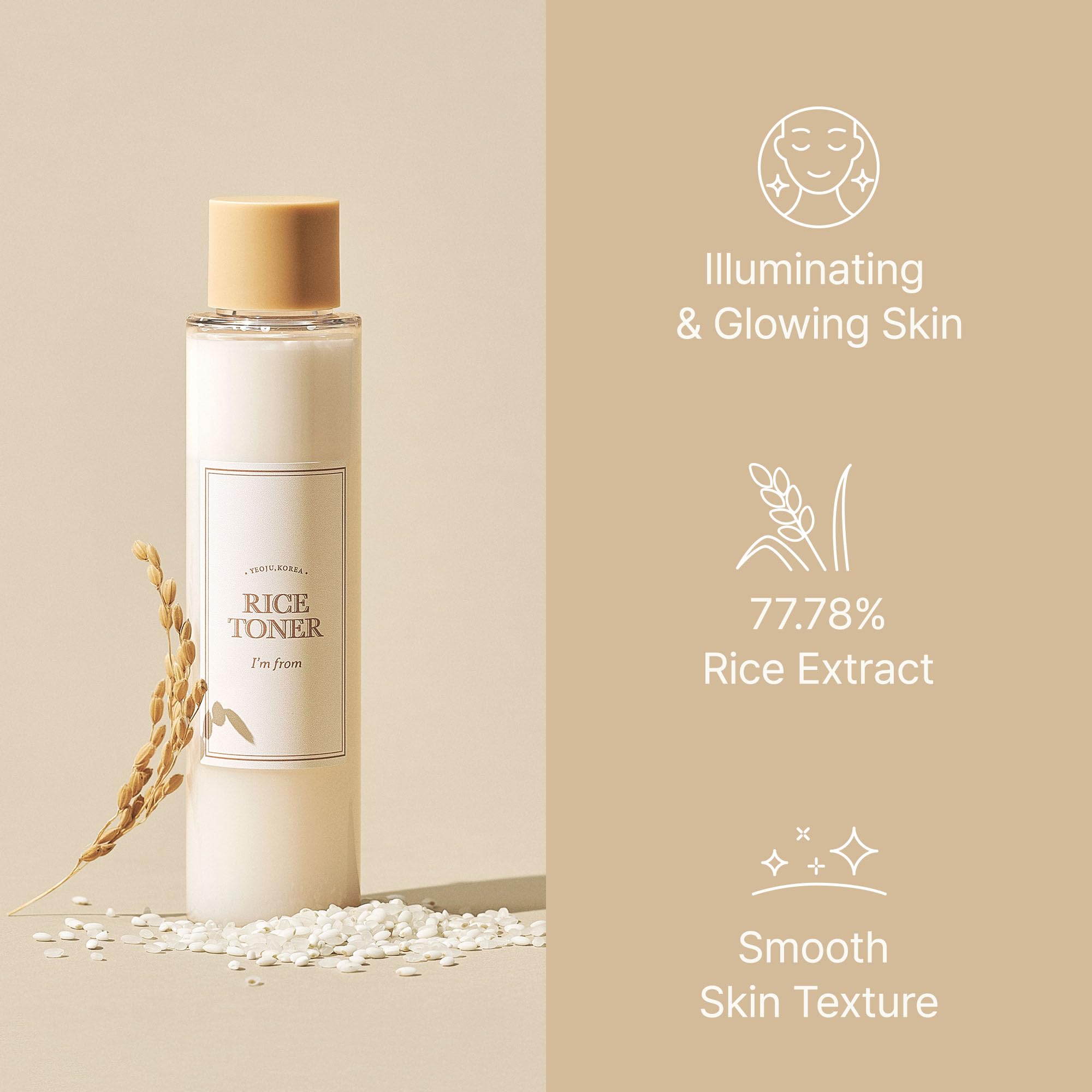 I'm From Rice Toner, 77.78% Rice Extract from Korea, Glow Essence with Niacinamide I'm from uk supplements