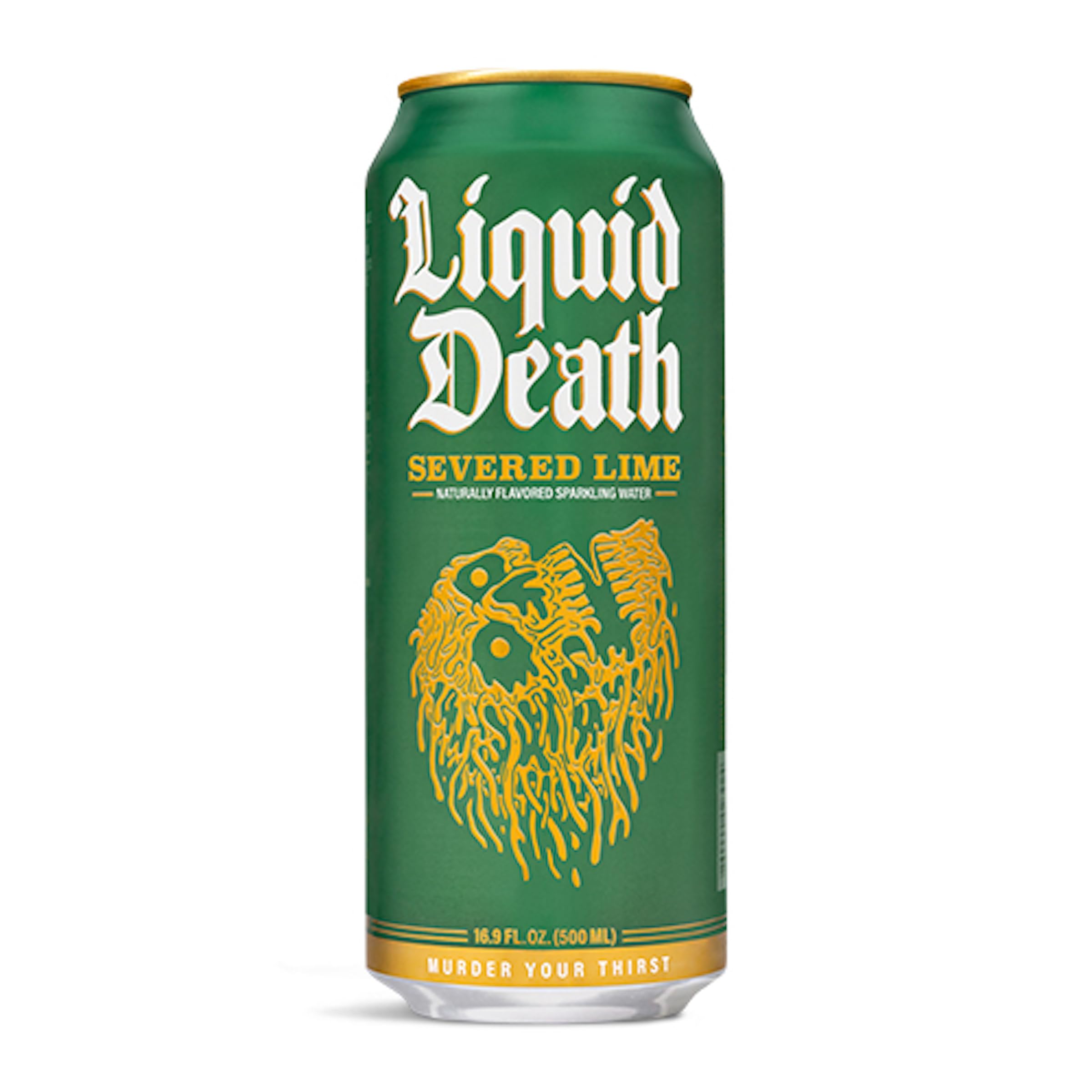 Liquid Death Flavored Sparkling Water with Agave, Severed Lime, 16.9 oz Tallboys (12-Pack) Liquid Death uk supplements
