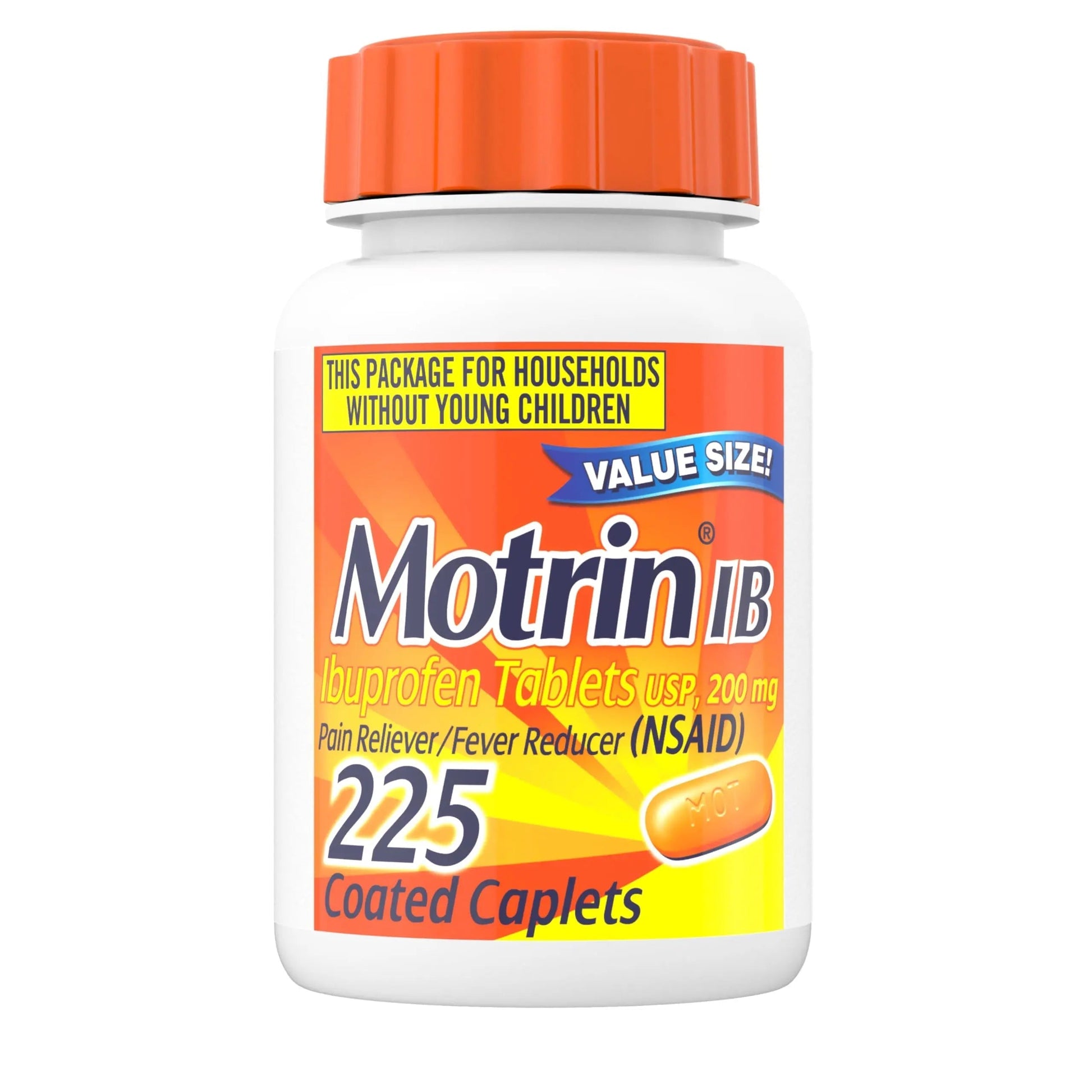 Motrin IB Ibuprofen 200mg Tablets, Ibuprofen Pain & Fever Reliever for Headache, Backache, Muscular Aches, Menstrual Pain & Minor Arthritis Pain, Over-The-Counter NSAID Medicine, 225 ct Motrin uk supplements