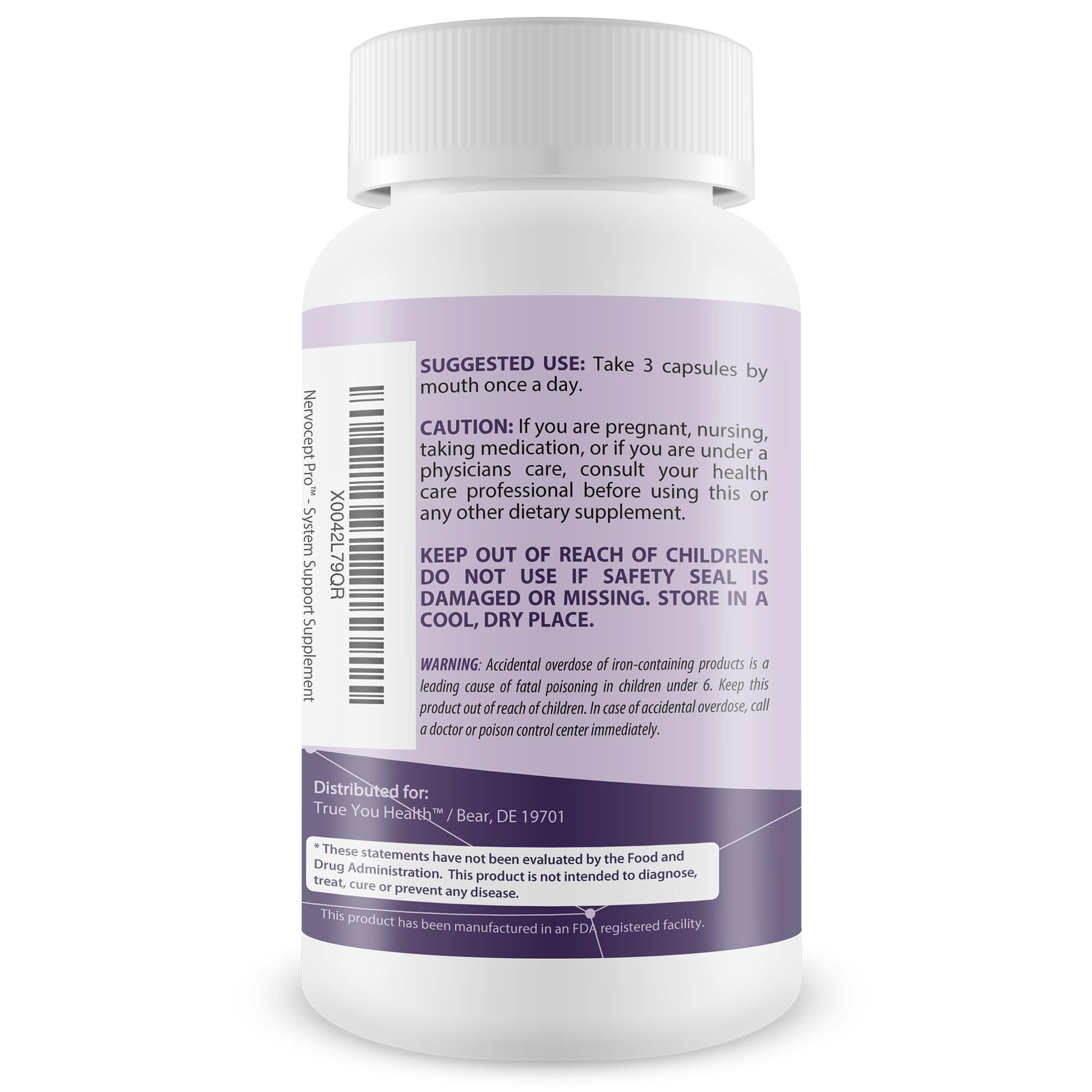 Nervocept Pro - Our Best Nerve Support Capsules - Lions Mane, Magnesium, Vitamin B For Nerve Repair - Vitamin D for Nerves - Lions Mane Memory & Nerve Support - Vitamin B12 Nerve Support True You Health uk supplements