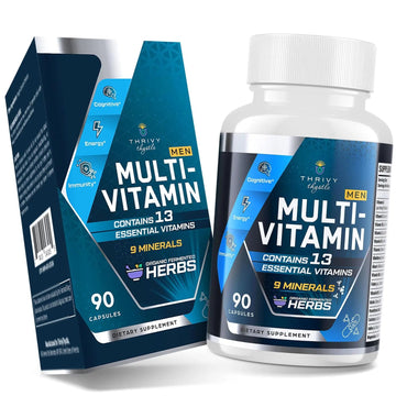 ThrivyThystle Multivitamin for Men 50+ with Methylated B12 & Folate, Omega-3 & CoQ10 – Fermented Herbal Blend, 43 Vitamins & Minerals ThrivyThystle uk supplements