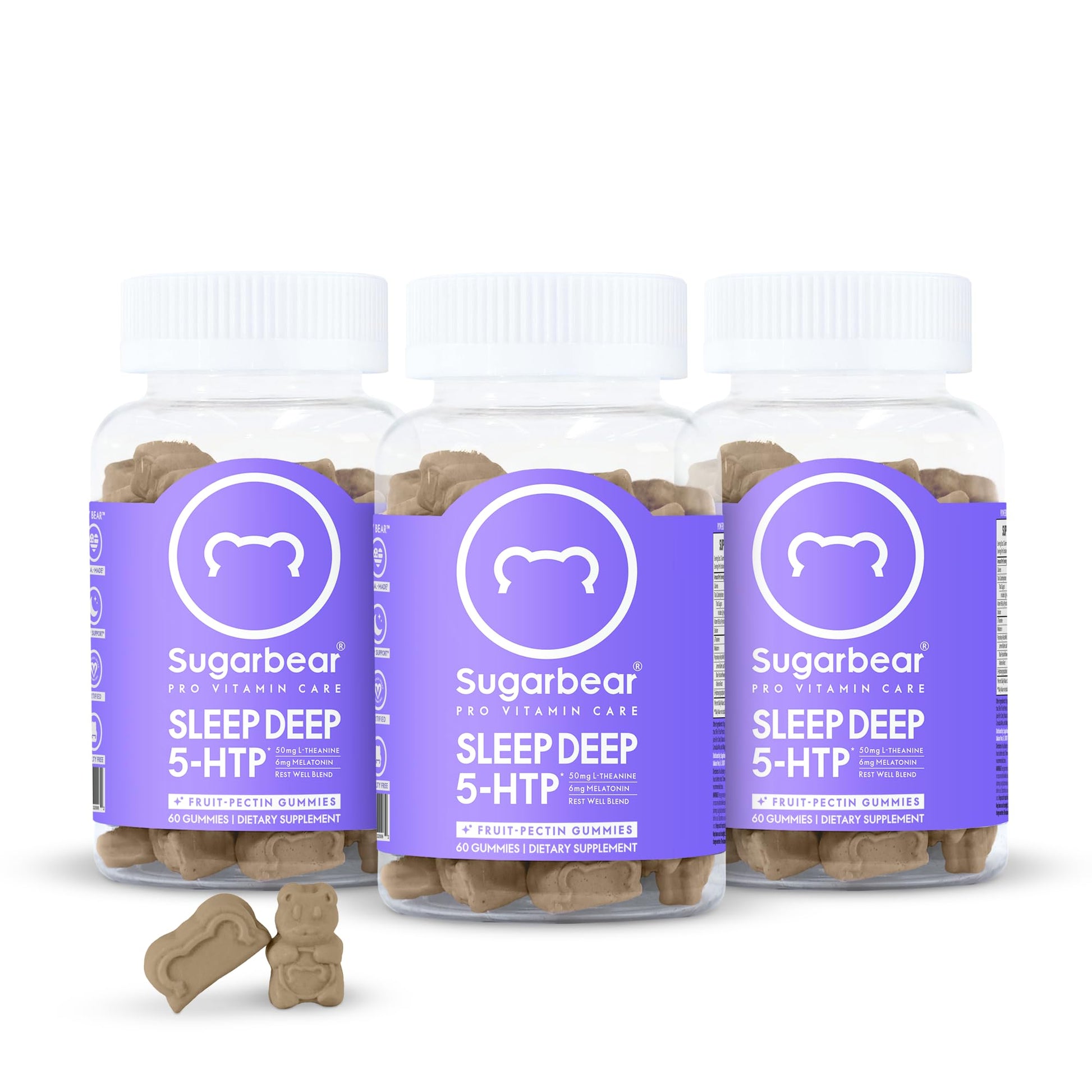 Sugarbear Sleep Aid Gummies for Adults with Melatonin 6mg, Magnesium SugarBearHair uk supplements