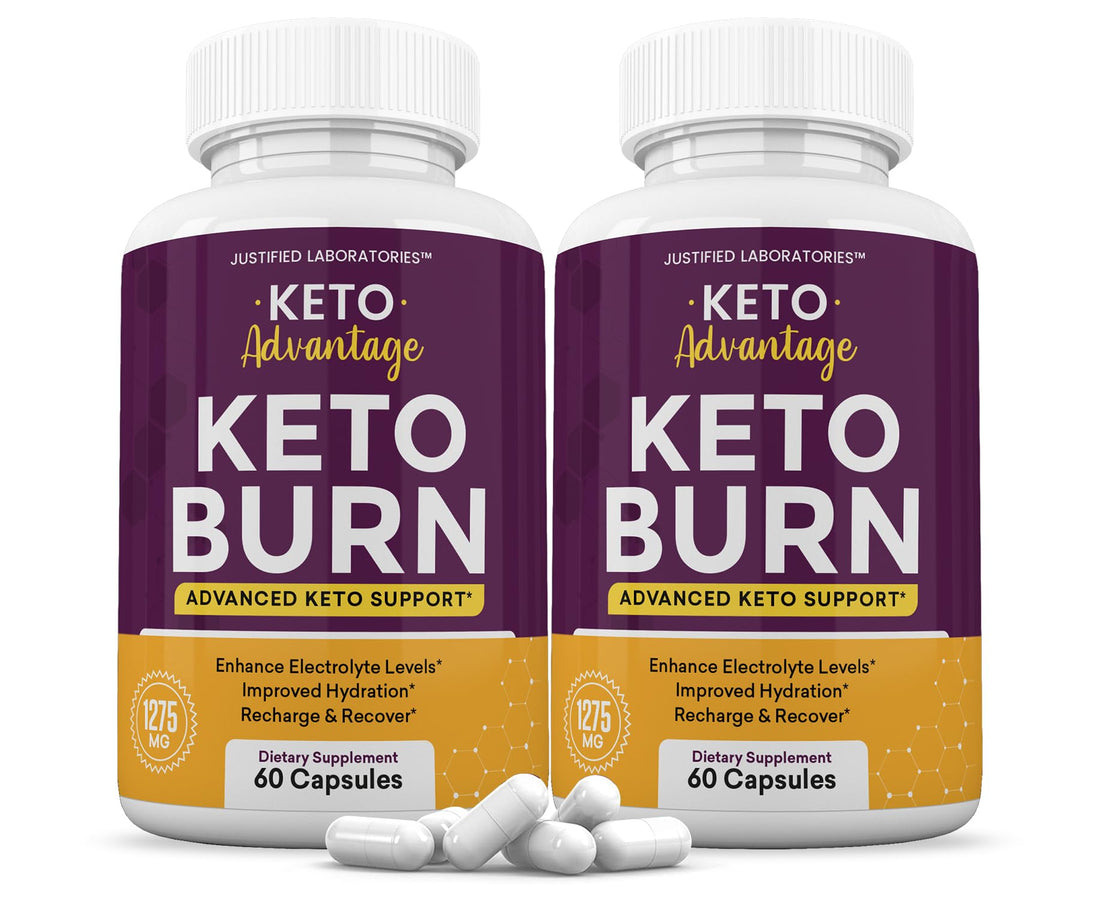 (2 Pack) Keto Advantage Keto Burn Pills 1275MG New & Improved Formula Contains Apple Justified Laboratories uk supplements