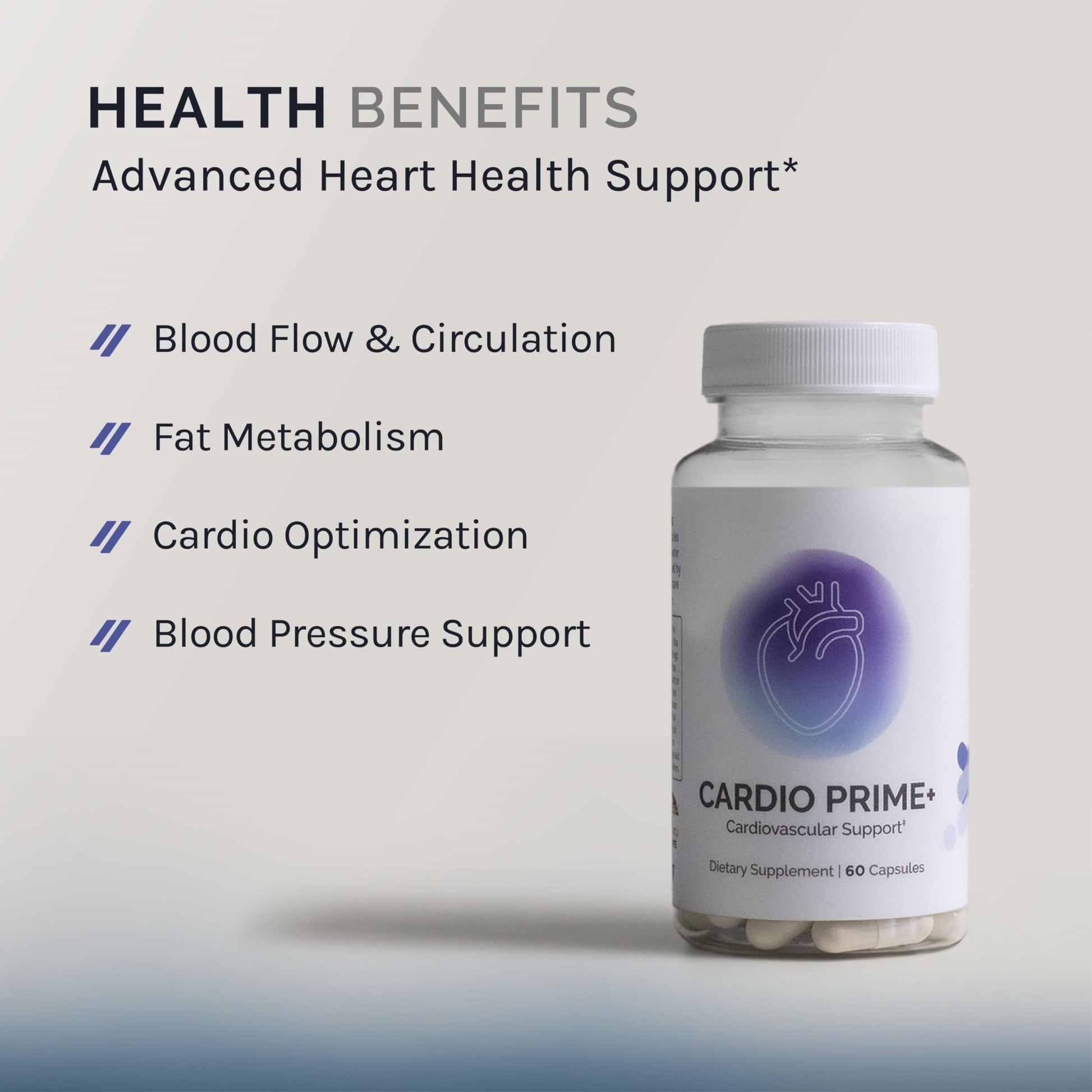 InfiniWell InfinWell Cardio Prime+ Heart Health Supplements - Antioxidants & Innovative Peptides for Cardiometabolic Health - NAD3 & Nattokinase for A Healthy Heart & Metabolic Balance (60 Capsules) InfiniWell uk supplements