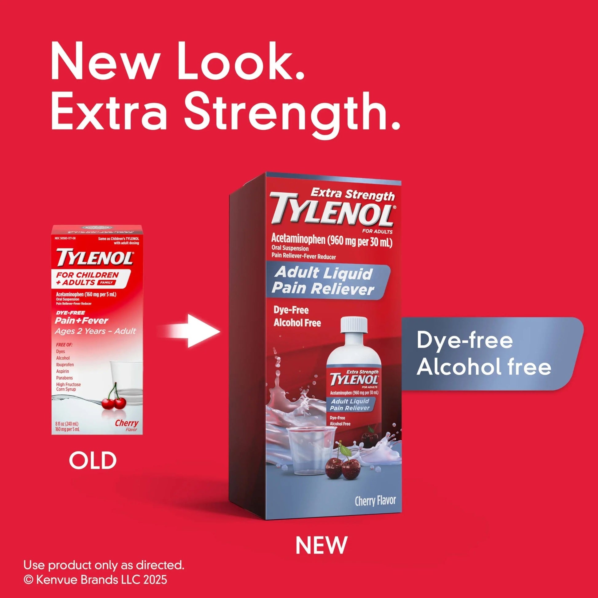 Tylenol Adult Liquid Pain Reliever and Fever Reducer, Extra Strength Liquid Acetaminophen for Fast Pain Relief for Headaches & Other Minor Pain, Cherry Flavor, Dye & Alcohol Free, 8 fl. oz Tylenol uk supplements