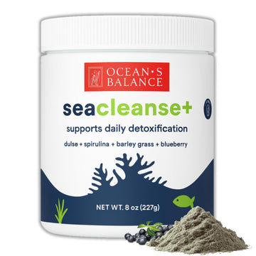 Ocean's Balance Seacleanse+ Daily Detox Cleanse Powder | Gut Health & Immune Support | Supports Gentle Cleanse & Vitality | 8oz Ocean's Balance Clean Taste of Maine uk supplements