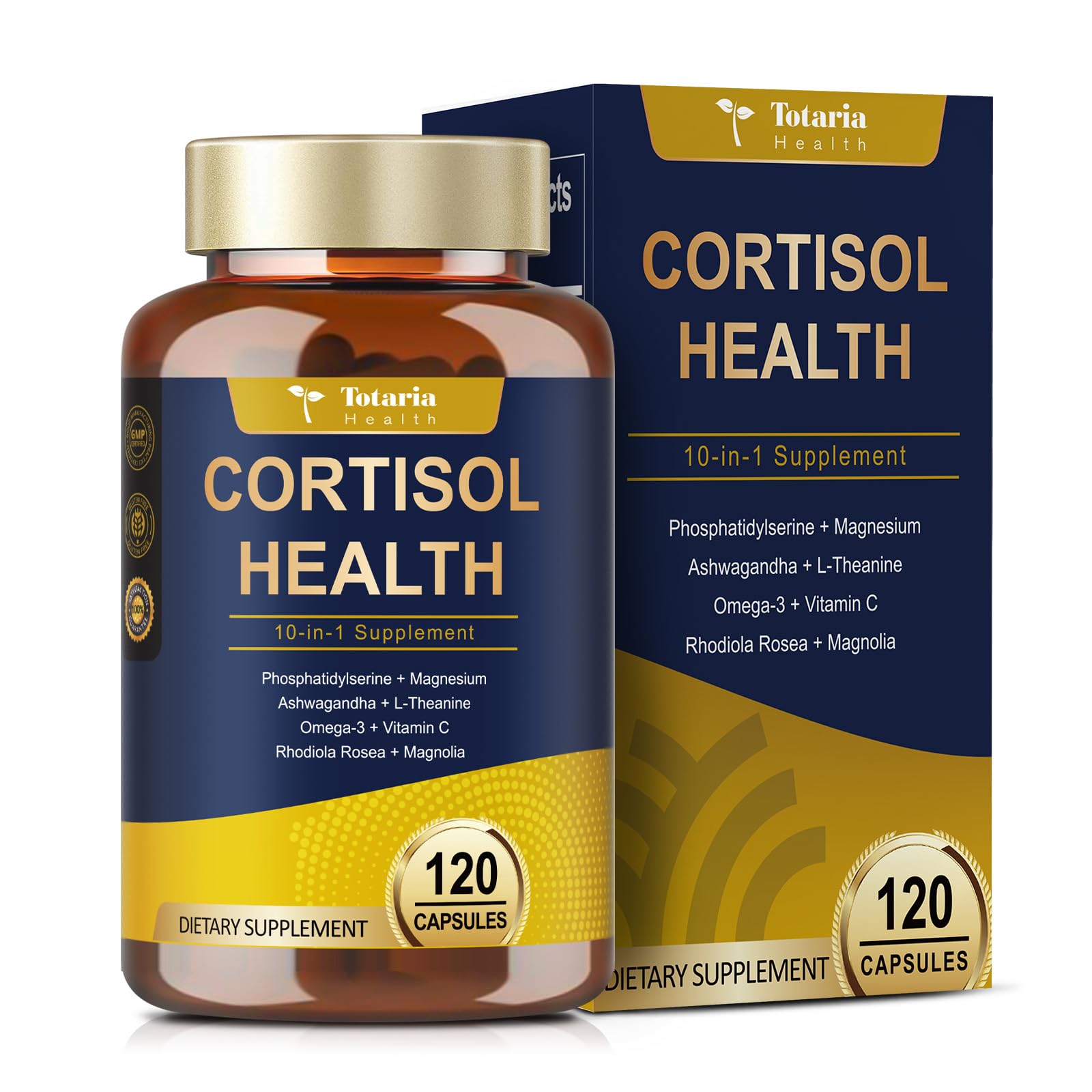 Totaria Cortisol Supplement with Ashwagandha,Magnesium,Rhodiola Rosea,L Theanine,Hormone Balance for Women 120 Vegan Capsules (Pack of 1) Totaria uk supplements