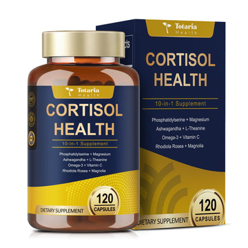 Totaria Cortisol Supplement with Ashwagandha,Magnesium,Rhodiola Rosea,L Theanine,Hormone Balance for Women 120 Vegan Capsules (Pack of 1) Totaria uk supplements