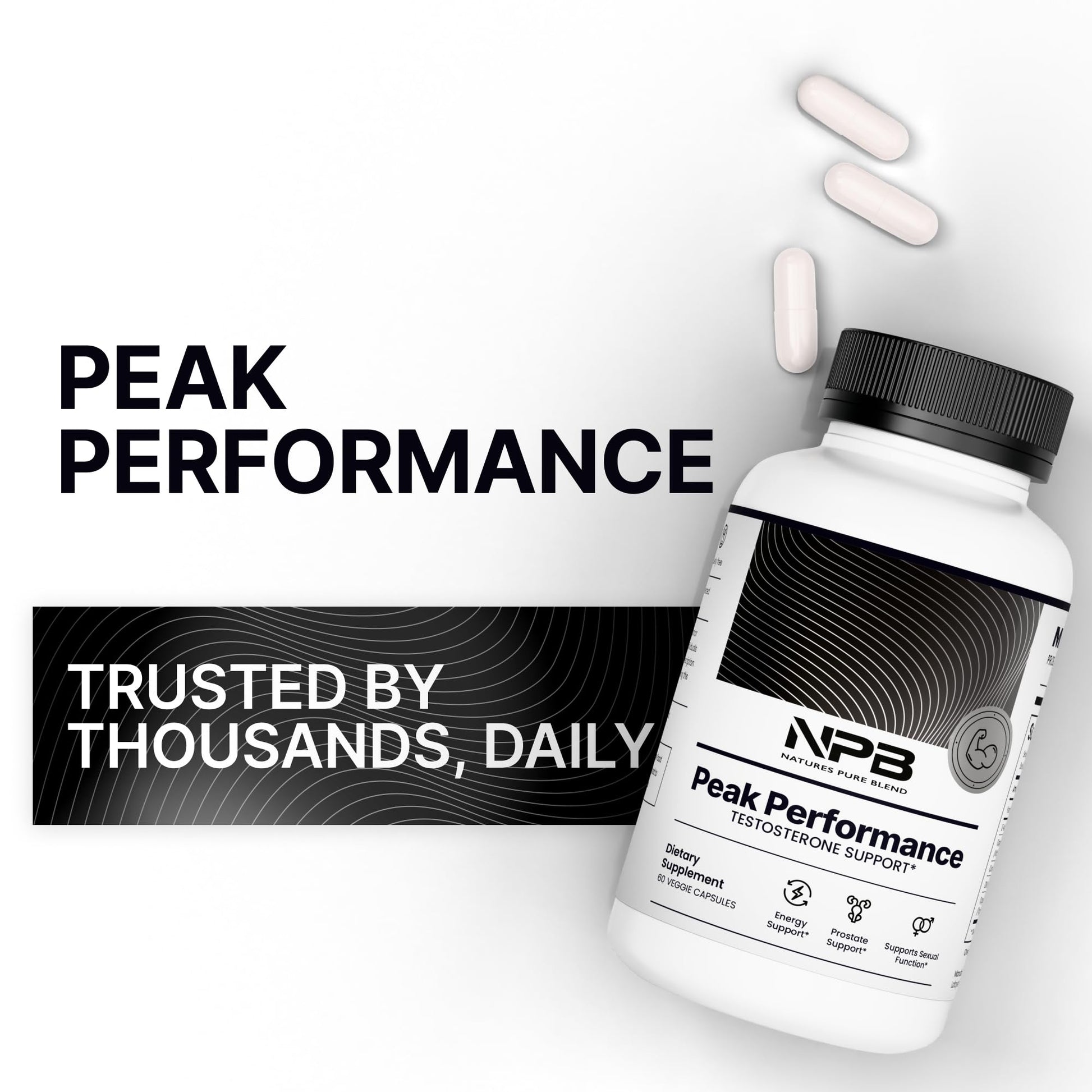 Nature's Pure Blend Peak Performance – Testosterone Supplement for Men with D-Aspartic Acid, Ashwagandha & DIM – Mens Prostate Health Support, Muscle Strength & Energy – Prostate Supplement Nature's Pure Blend uk supplements