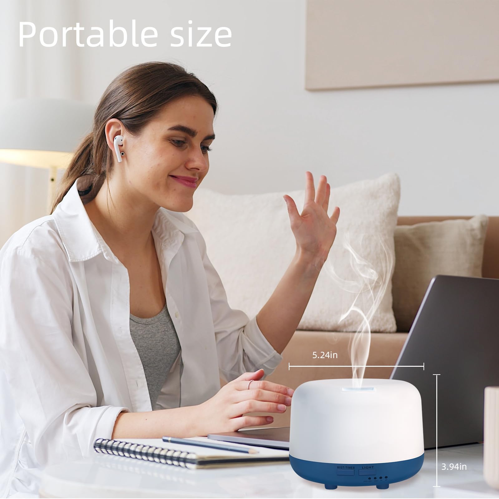 Marchred 300ML Essential Oil Diffuser with Remote Control, 7 LED Color Changing Light Marchred uk supplements