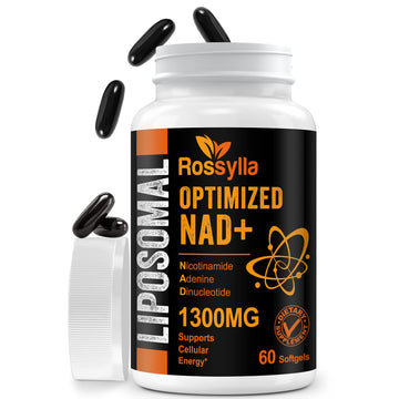 Rossylla 1300 MG Liposomal NAD+ Supplement | Highest Absorption | Purest NAD Supplemet to Boost NAD+ Effetively | Boosting NAD+ Supplement for Aging Defese, Cellular Energy, Longevity | 60 Count Rossylla uk supplements