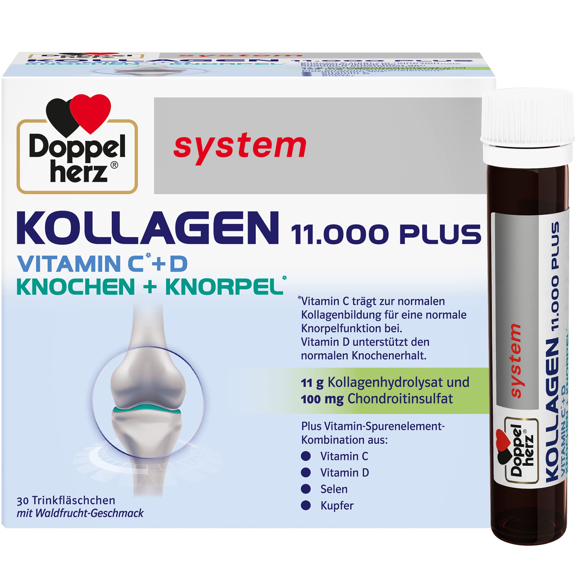 Doppelherz collagen 11,000 ampoules, 30 x 25 ml, PZN:7625039 My Store uk supplements