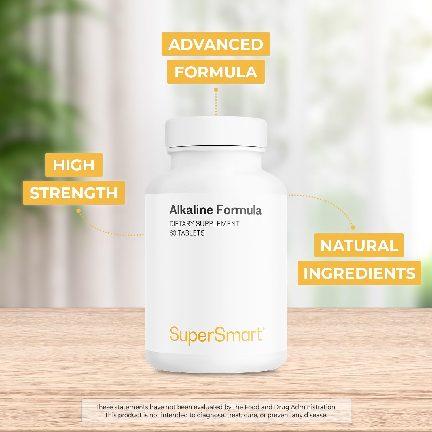 Supersmart - Alkaline Formula Supplement (Advanced Formula) - with Potassium Phosphate, Calcium & Magnesium Citrate - pH Balance | Non-GMO & Gluten Free - 60 Tablets Supersmart uk supplements