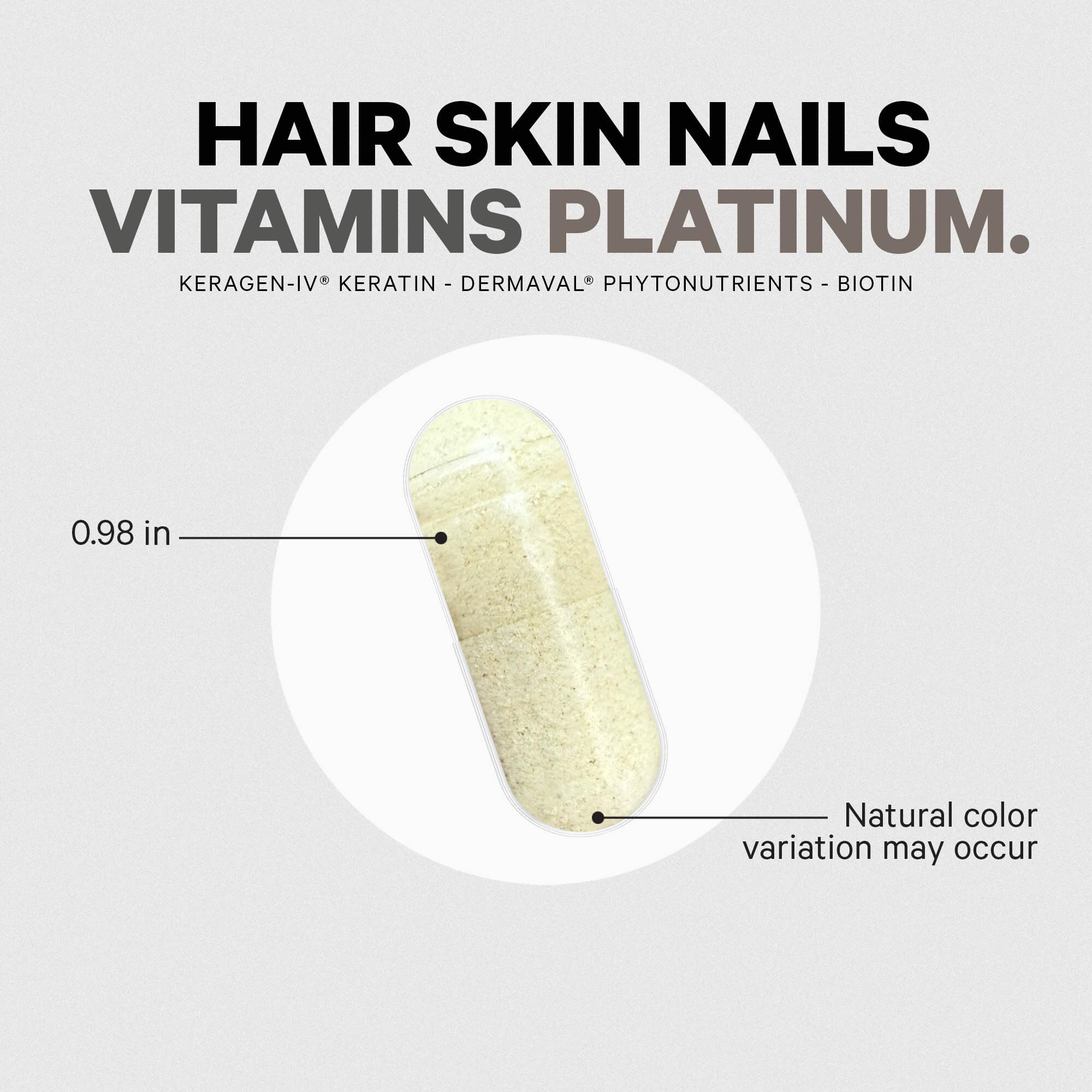 Codeage Hair Skin Nails Vitamins Platinum - KeraGEN-IV Keratin, Dermaval - Hair Fall, Skin Elasticity & Moisture Support - Biotin 5000, Collagen, Vitamin C, Coffeeberry, PABA Supplement - 60 Capsules Codeage uk supplements