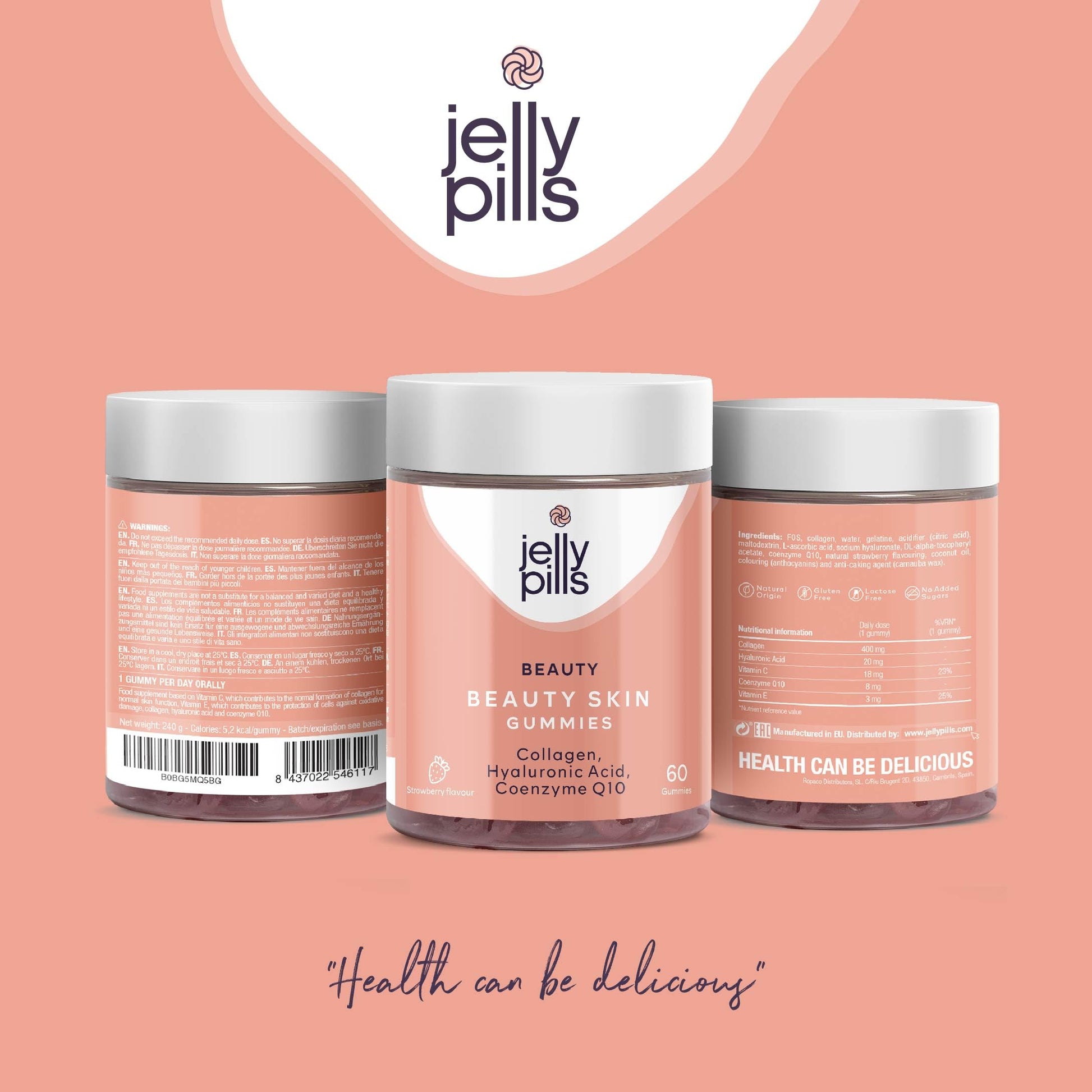 Jelly Pills® Hydrolyzed Collagen Gummies with Hyaluronic Acid and Coenzyme Q10 Jelly Pills uk supplements